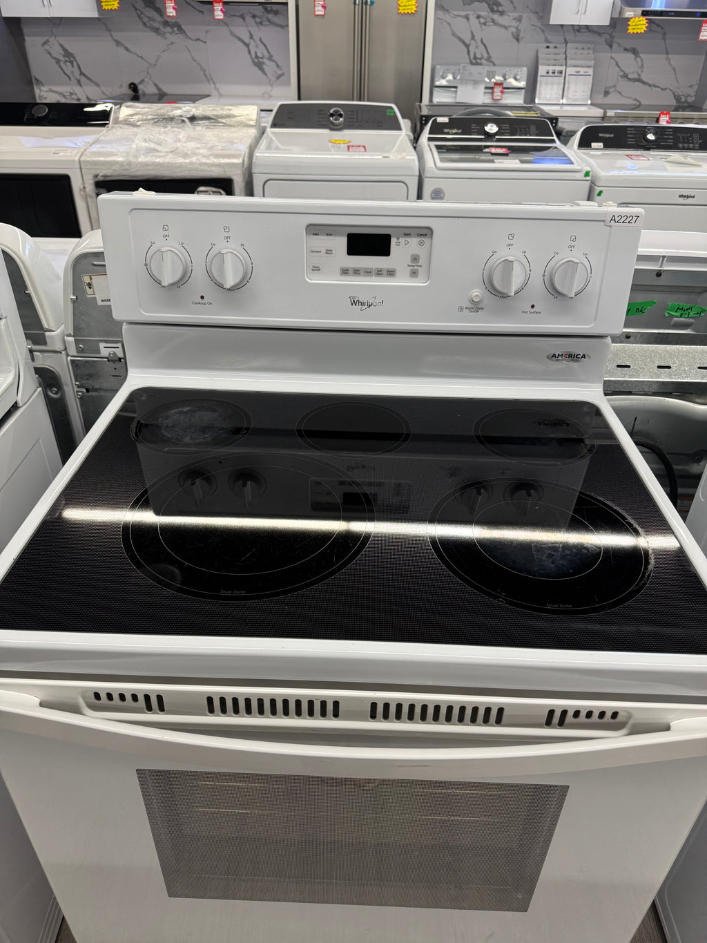 Whirlpool 30” Freestanding Glass Top Range - YWFE530C0EW0