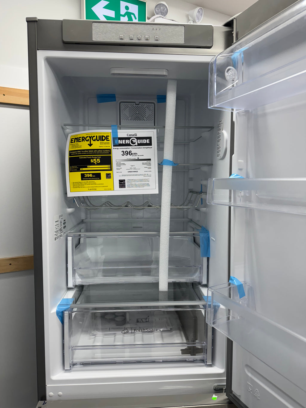 NEW - Whirlpool 24” Counter-Depth Bottom Freezer Refrigerator - URB551WNGZ