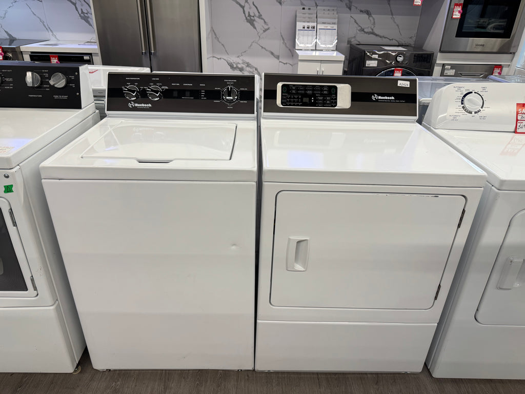 OPEN BOX - Huebsch 27" Commercial Washer & Dryer Set (ZWN63RSN116CW01 & ZDEE9RYS178CW01)