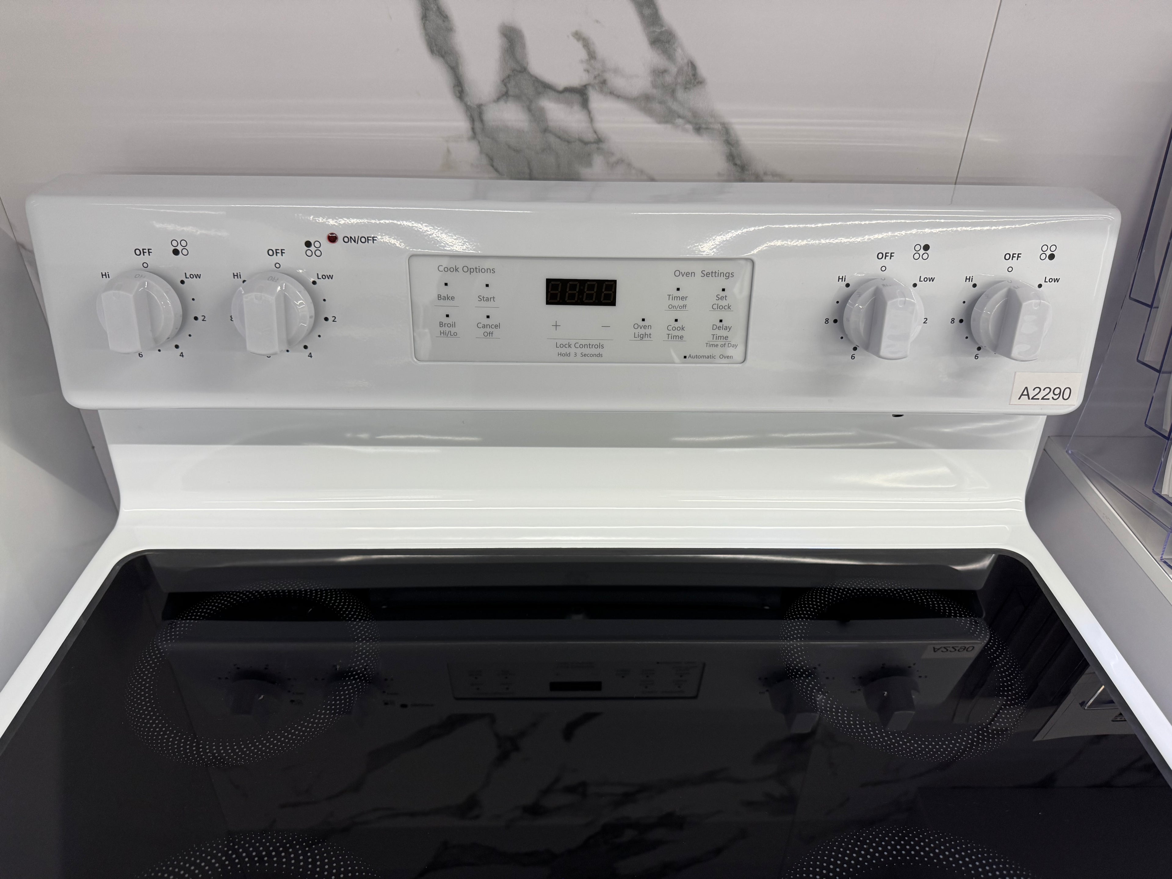 NEW - VESTA 30” Freestanding Glass Top Range - VRE-SASKATCHEWAN-30WH