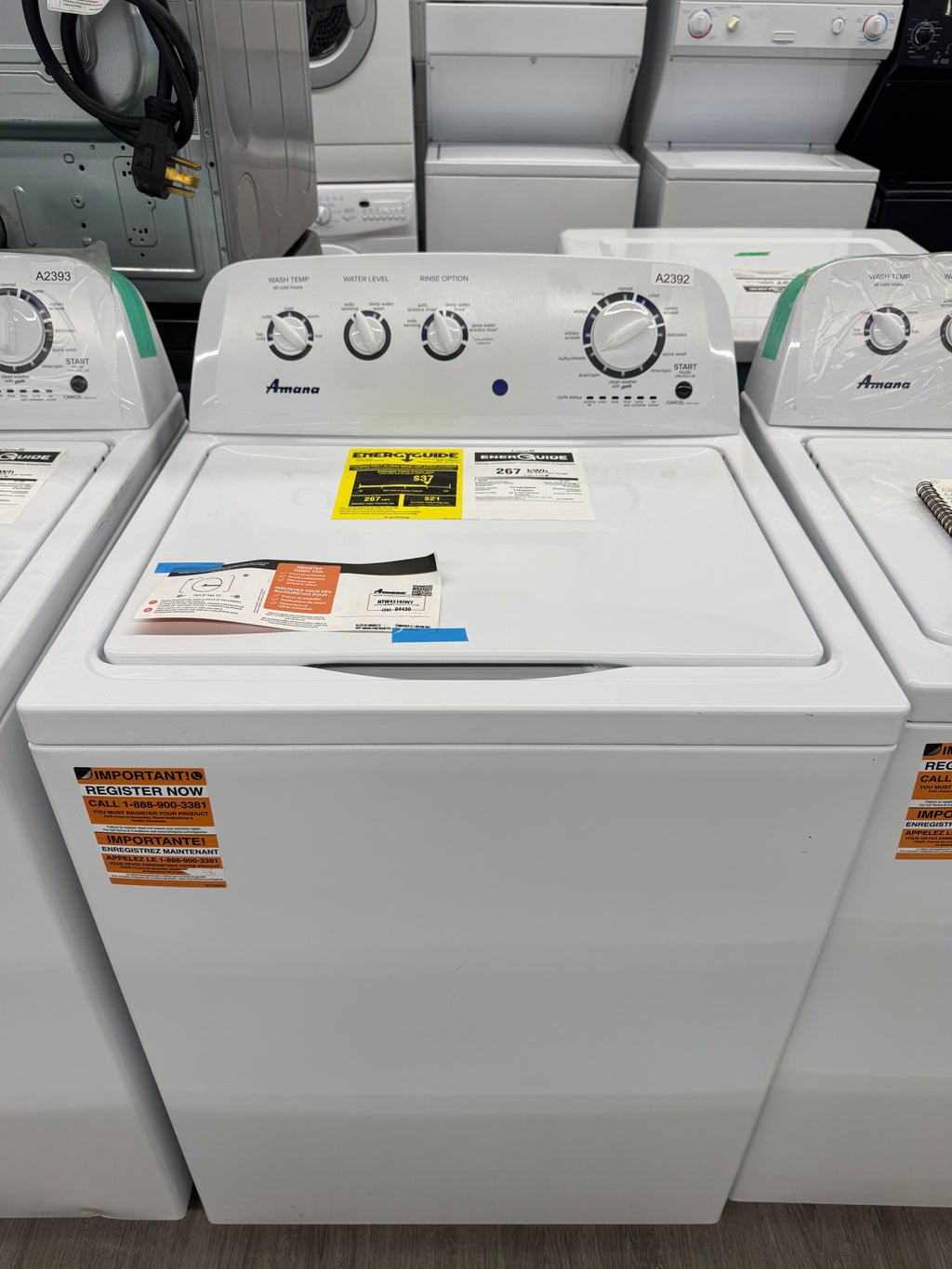 OPEN BOX - Amana 27” Top Load Washer - NTW4519JW2