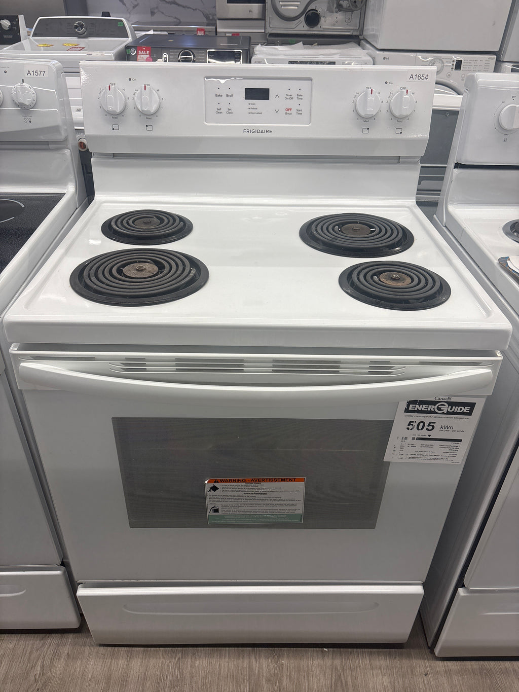 Frigidaire 30” Freestanding Coil Top Range - CFEF3016VWG