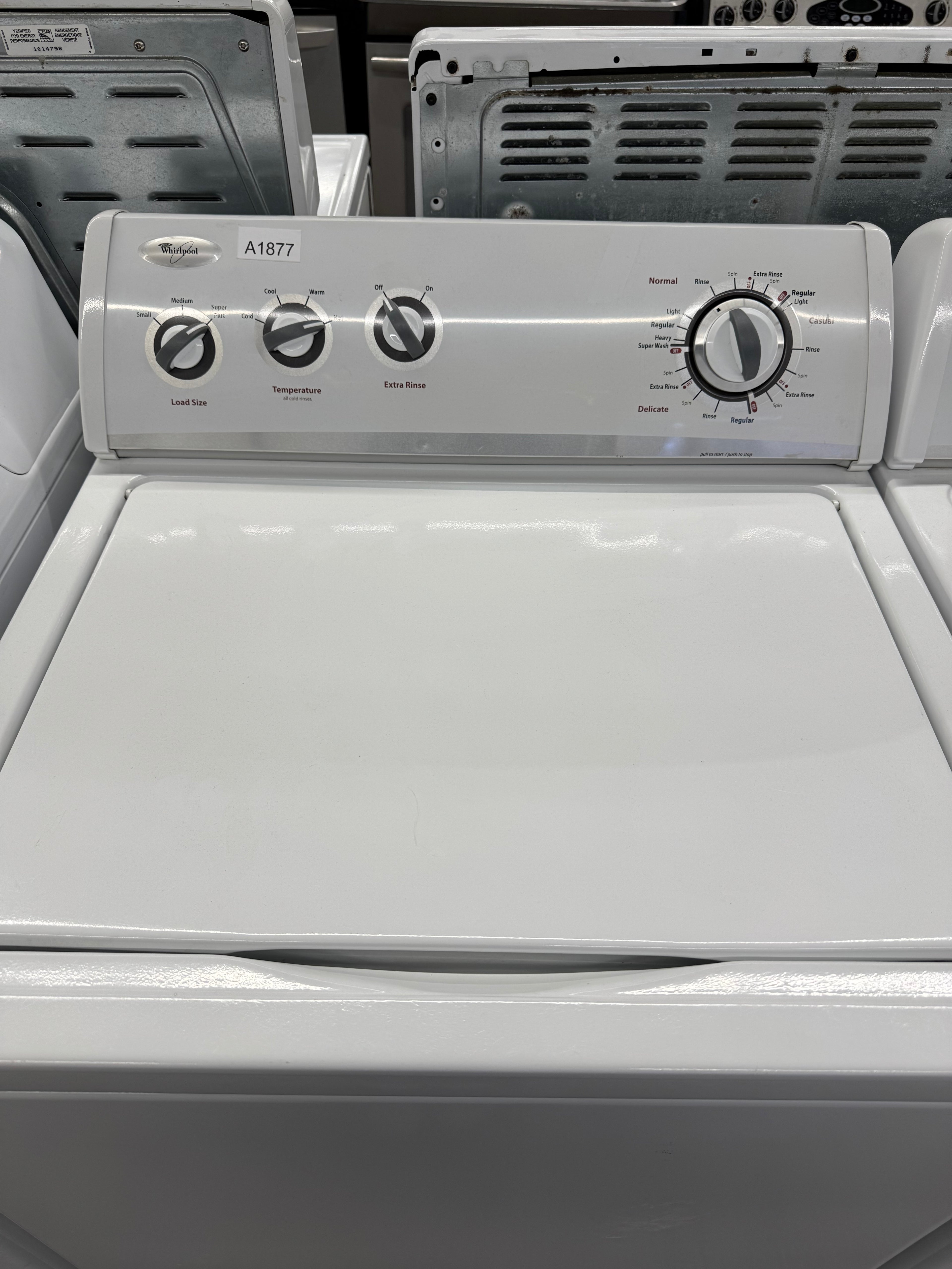 Whirlpool 27” Top Load Washer & Dryer Set (WTW5200VQ0 & YWED5200VQ1)
