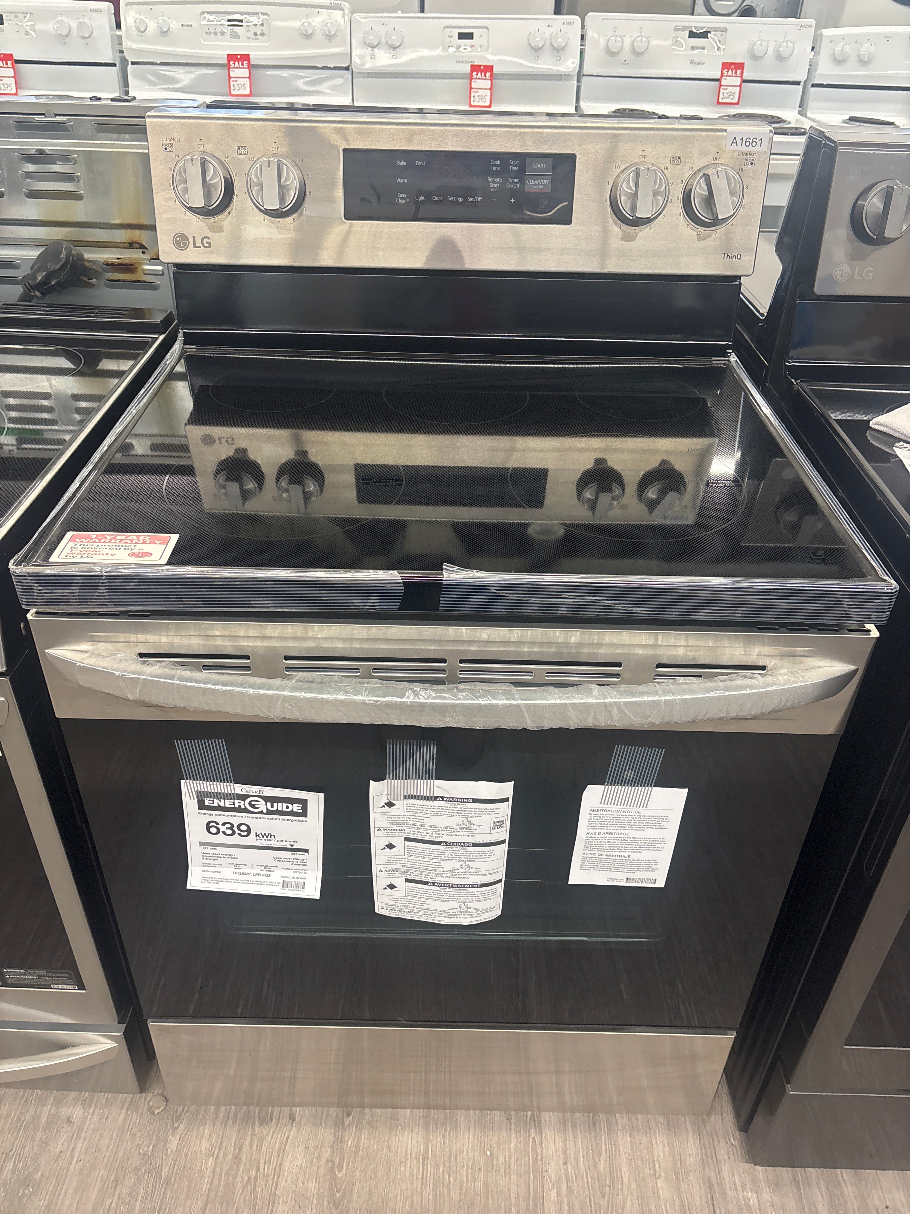 LG 30” Freestanding Glass Top Range - LREL6321S (1 YEAR MANUFACTURER WARRANTY)