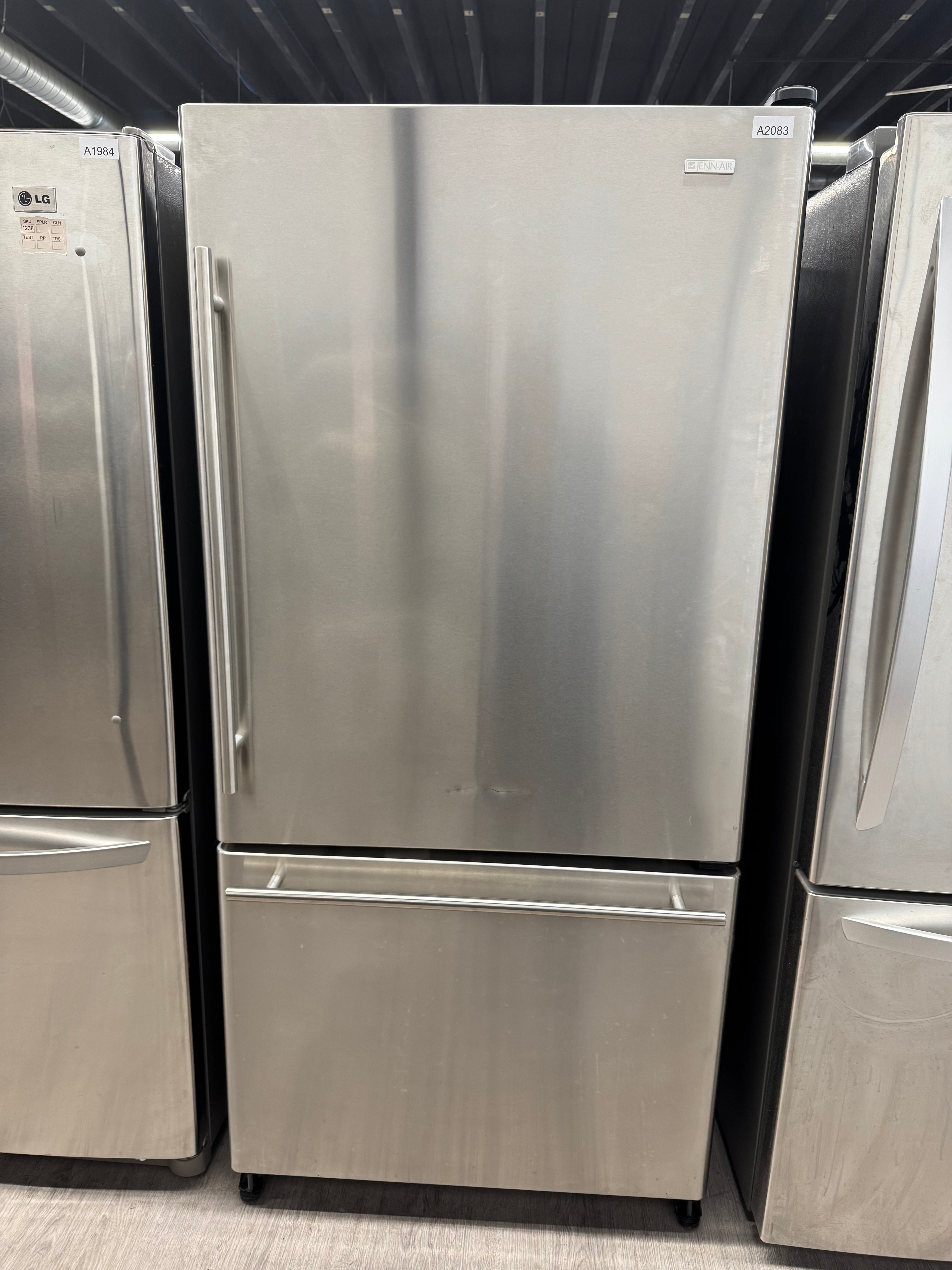 Jenn-Air 33” Counter Depth Bottom Freezer Refrigerator - JBR2286KES