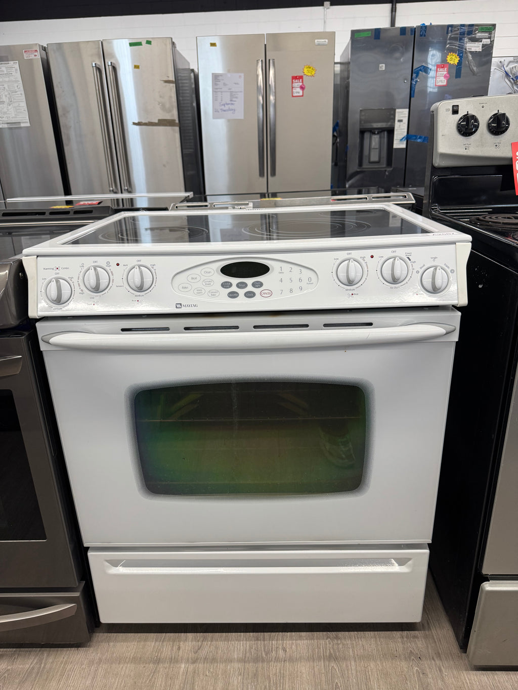 Maytag 30” Slide-In Glass Top Range - MES5875VCW20