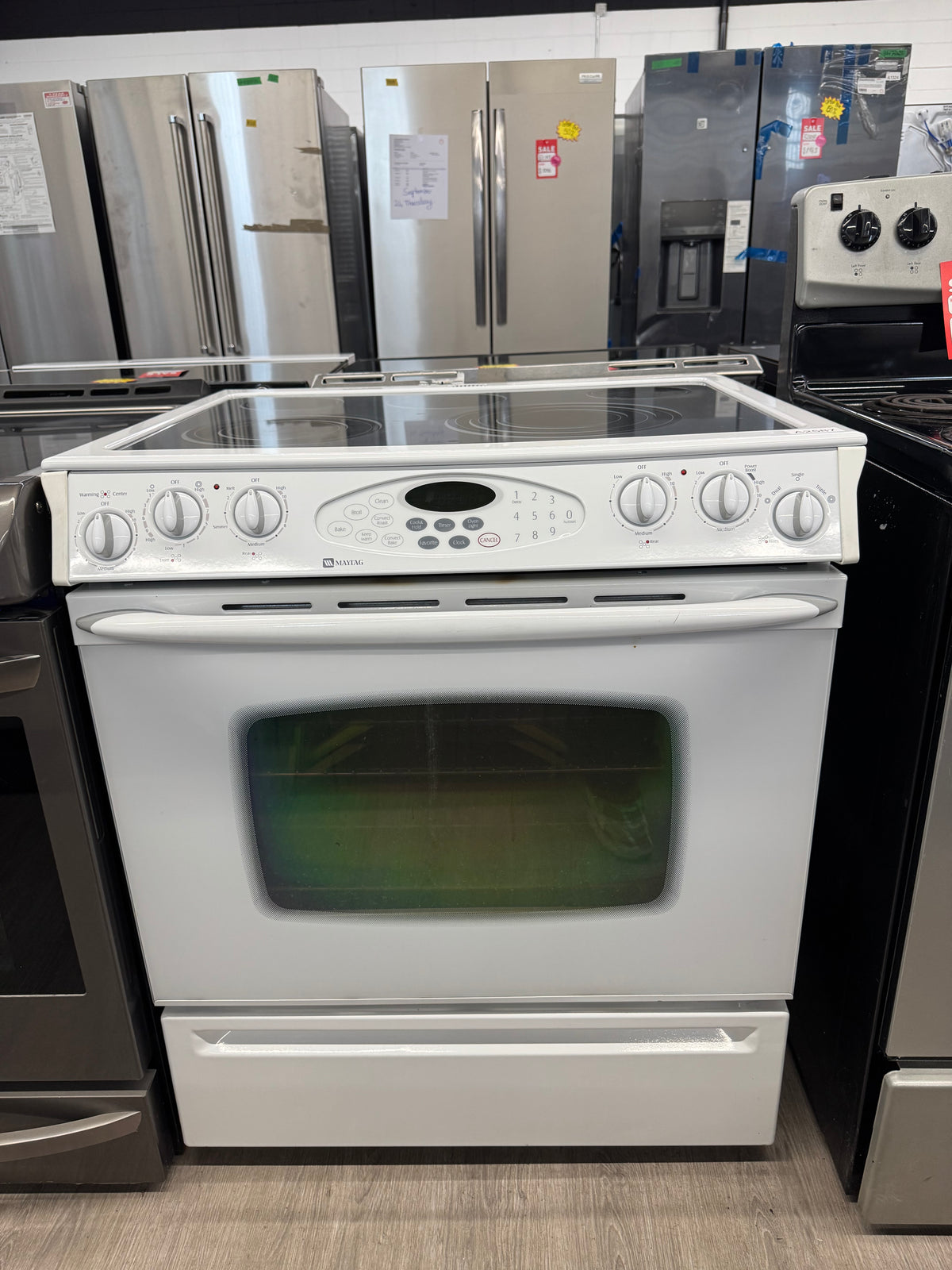 Maytag 30” Slide-In Glass Top Range - MES5875VCW20