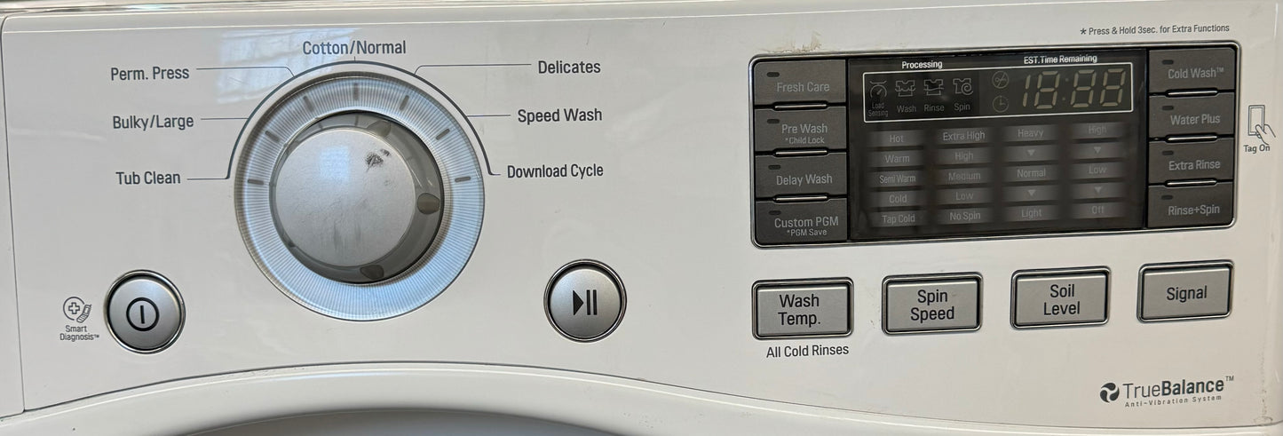 LG 27” FRONT LOAD WASHER/DRYER SET WITH PEDESTAL