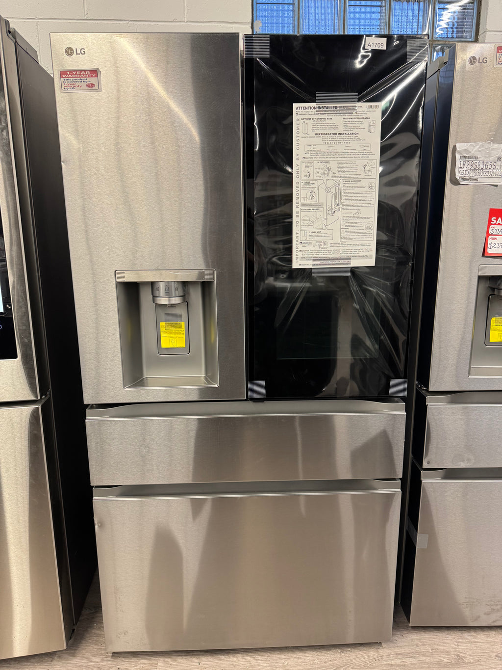 NEW - LG 36” French Door Fridge With Water Dispenser- LF29S8365S (1 YEAR MANUFACTURER WARRANTY)