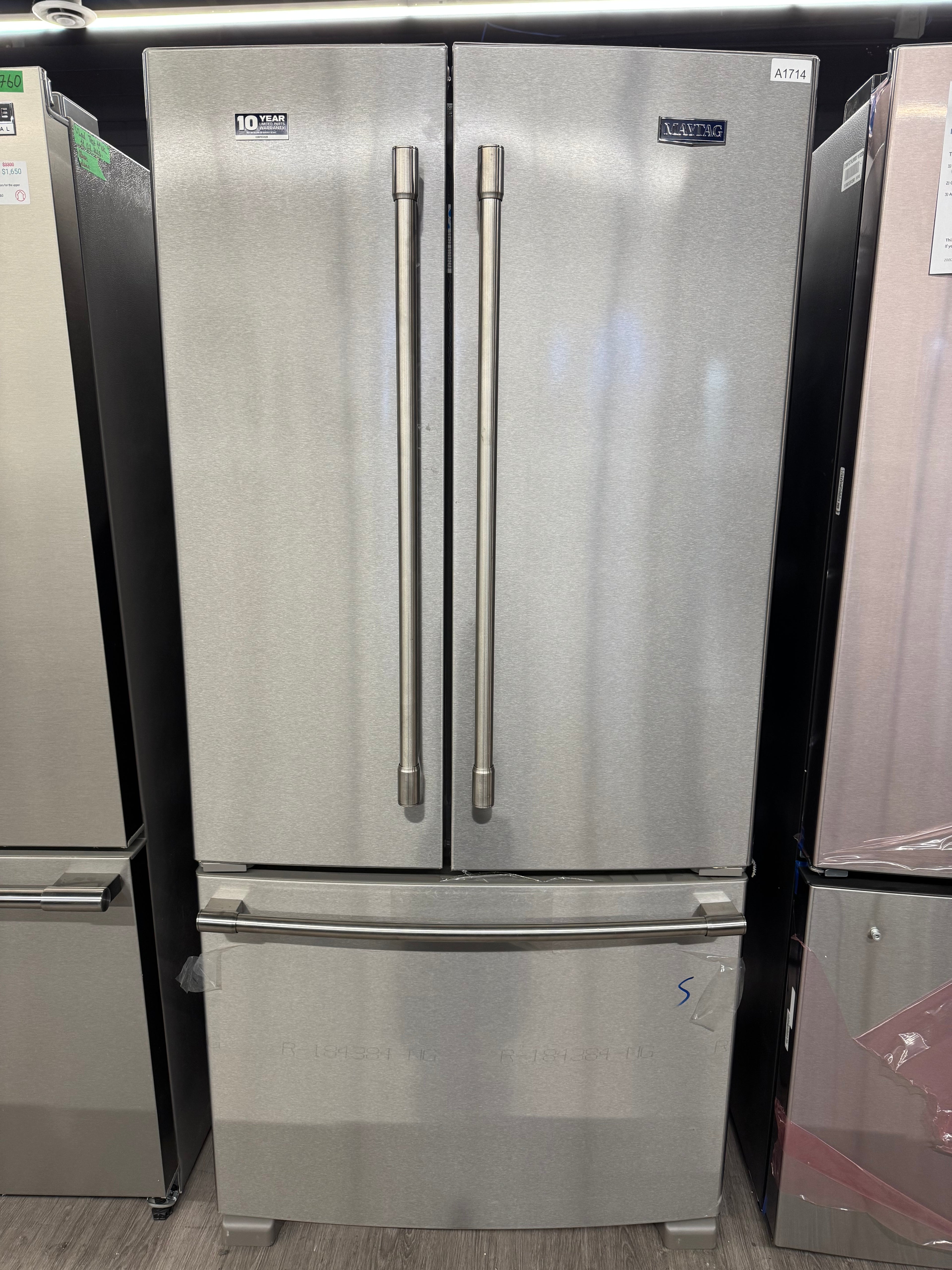 OPEN BOX - MAYTAG 33” French Door Refrigerator - MRFF5033PZ02