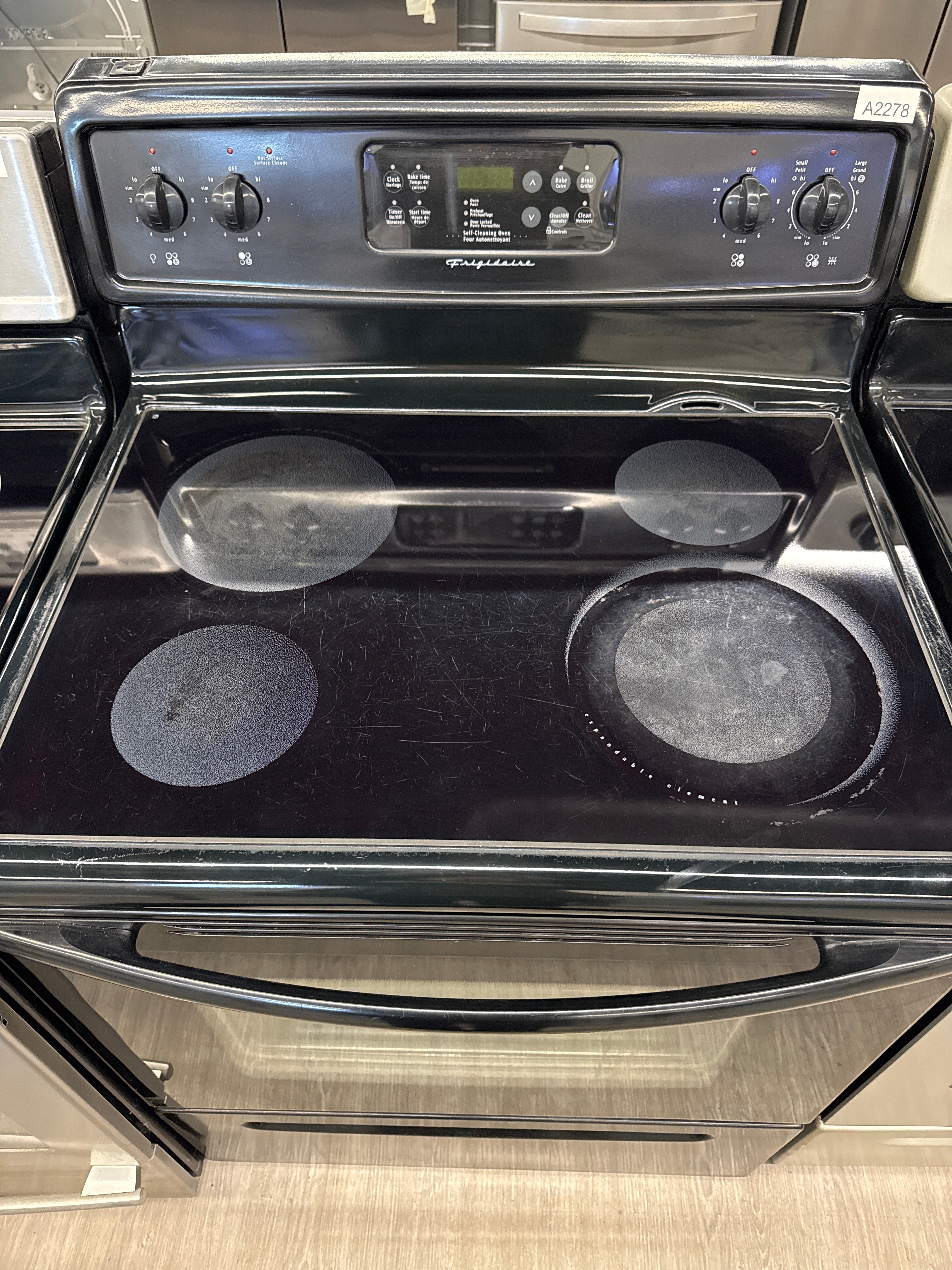Frigidaire 30” Freestanding Glass Top Range - CFEF372EB4