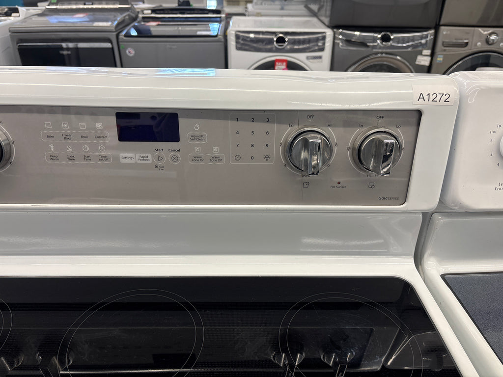 Whirlpool 30” Freestanding Glass Top Electric Range - YWFE745H0FH1