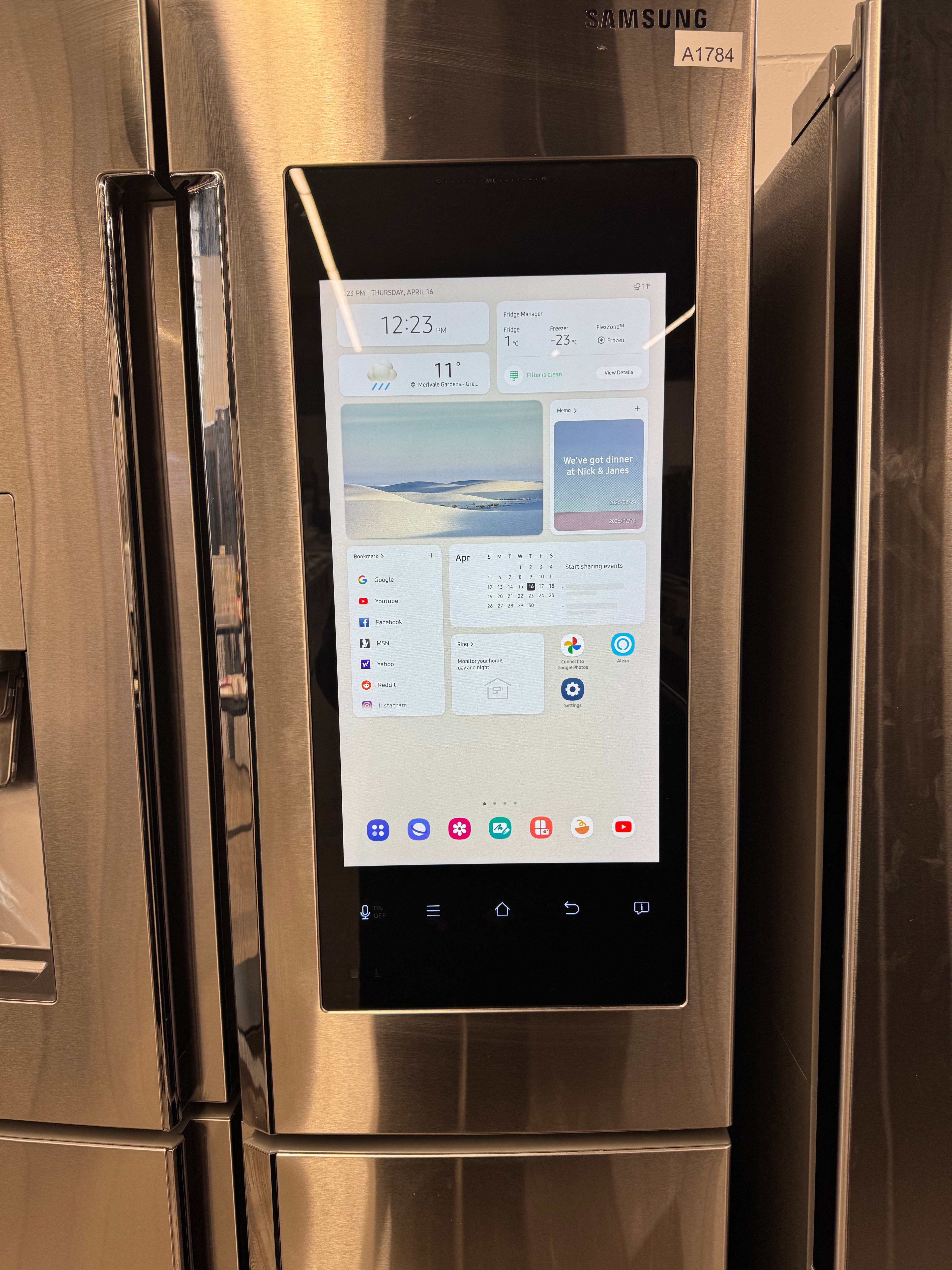 Samsung 36” 4Door Counter Depth French Door Refrigerator - RD22M9581SR/AC