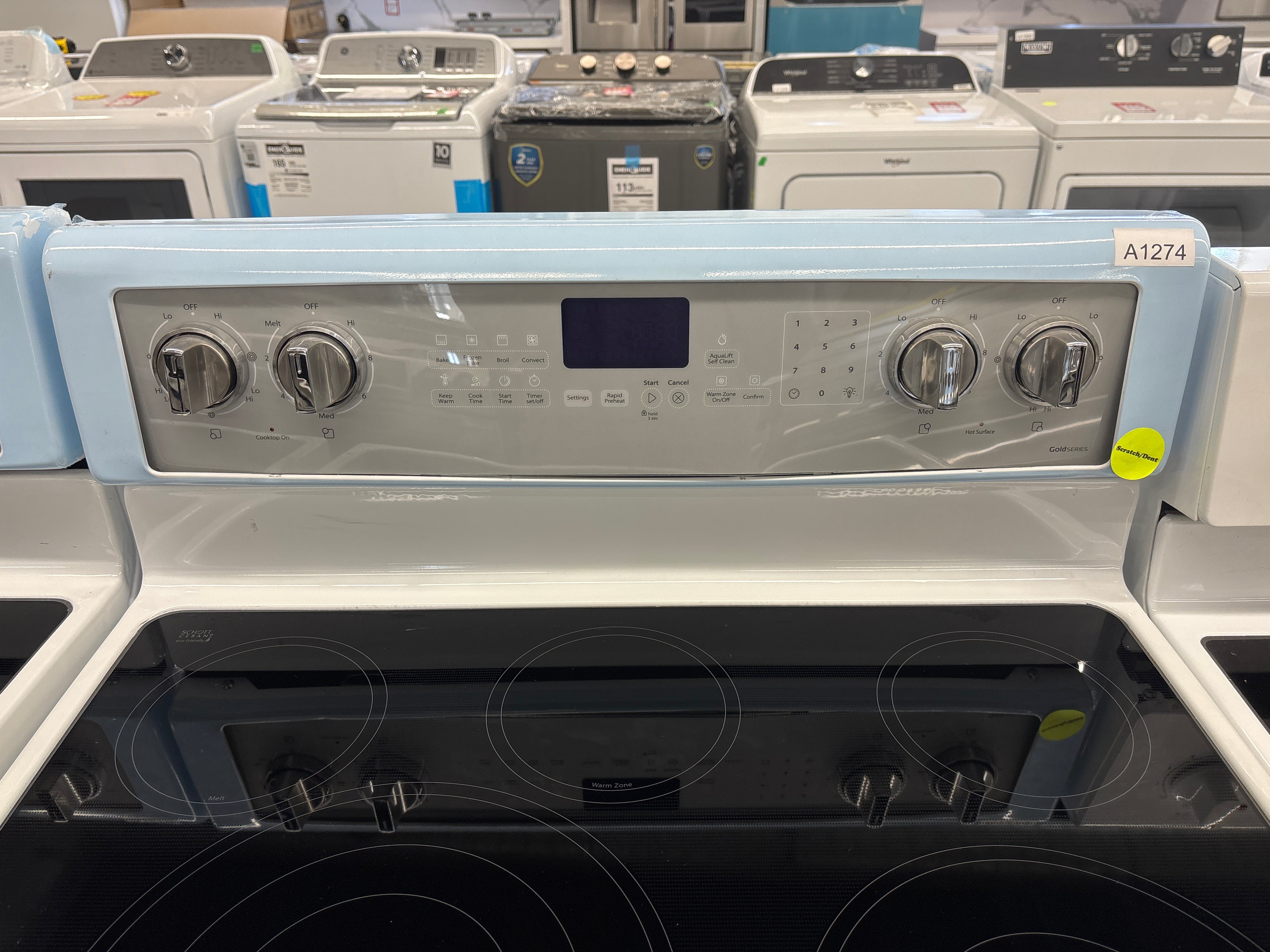 OPEN BOX - Whirlpool 30” Freestanding Glass Top Electric Range - YWFE75H0FH6