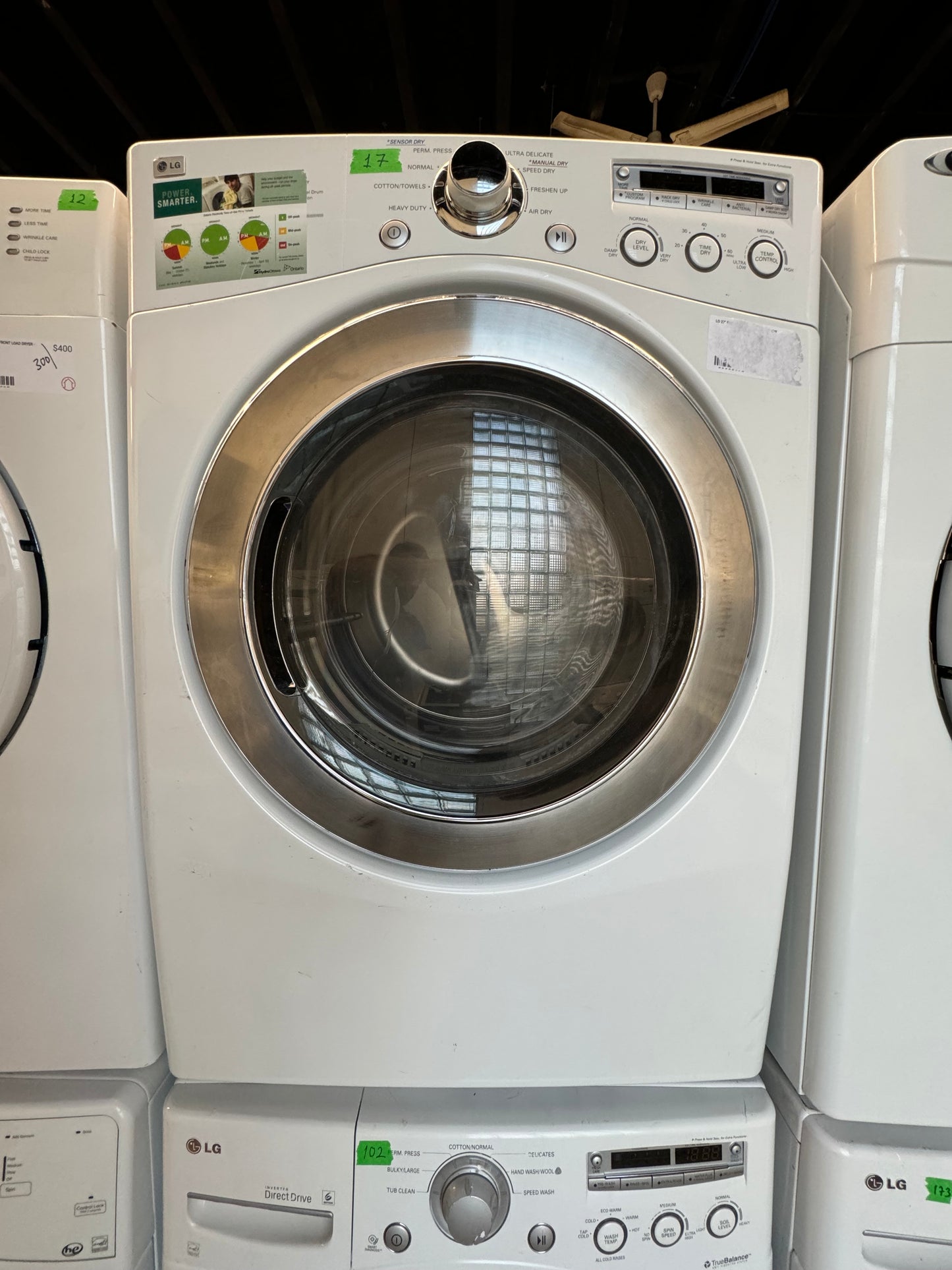 LG 27” FRONT LOAD WASHER/DRYER SET L3 - DLE5955W