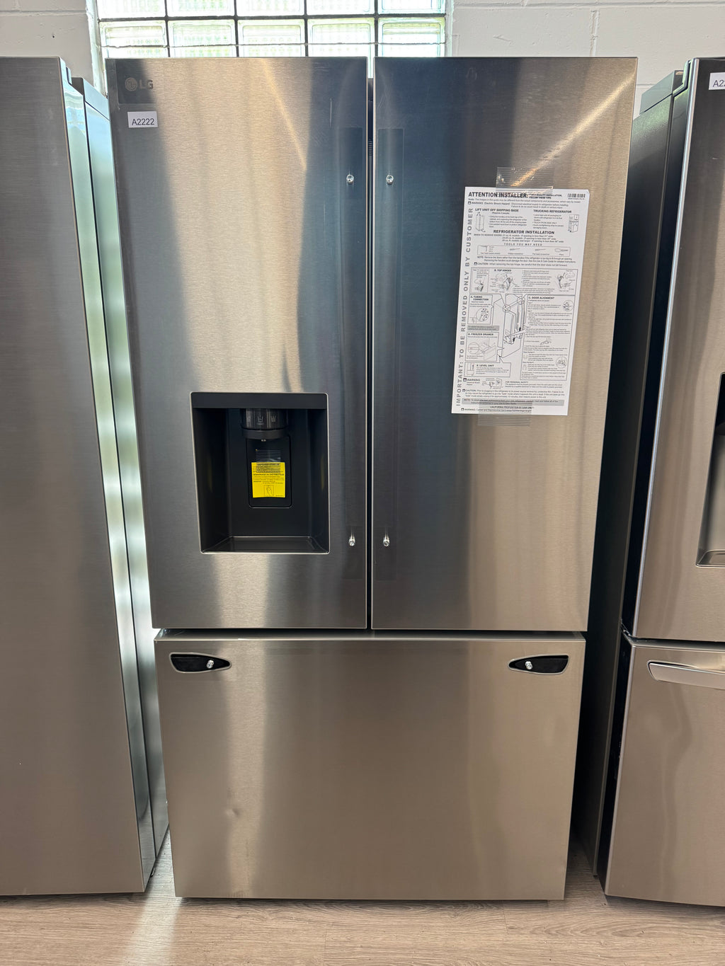 NEW - LG 36” French Door with Water & Ice Dispenser - LRFXS3106S (1 YEAR MANUFACTURER WARRANTY)