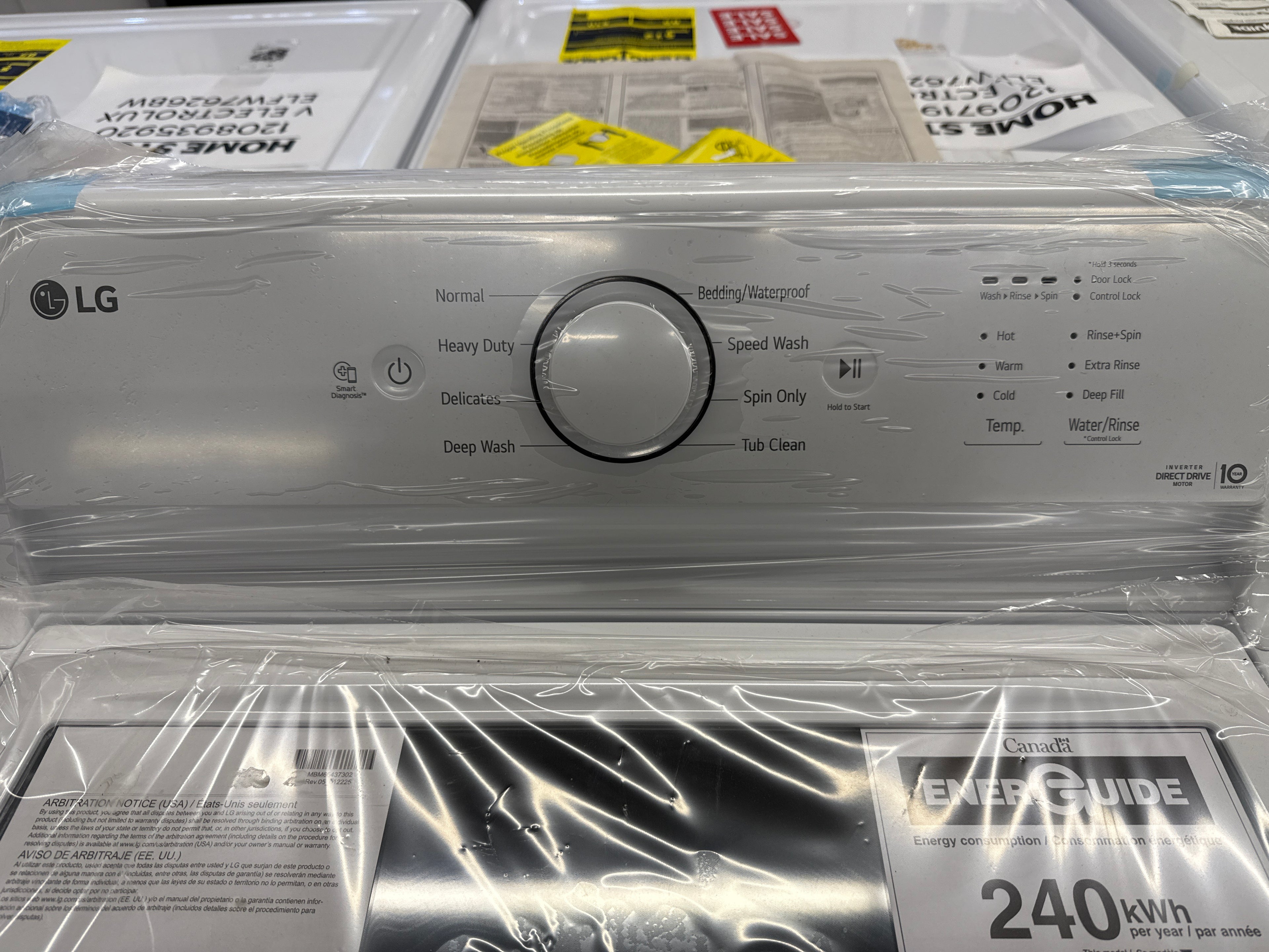 OPEN BOX - LG 27" Top Load Washer - WT6105CW