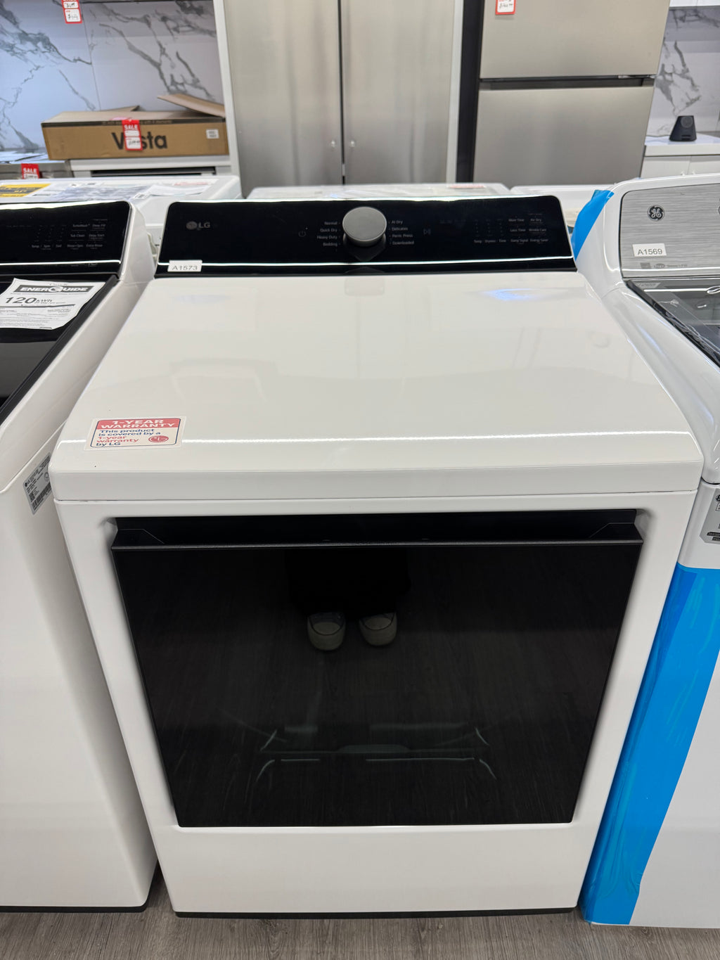 NEW - LG 27” Top Load Washer & Front Load Dryer (WT8400CW & DLE8400WE) 1 YEAR MANUFACTURER WARRANTY