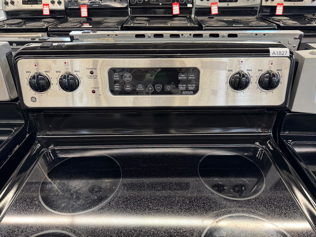 GE 30” Freestanding Glass Top Range - JCBP63SK4SS