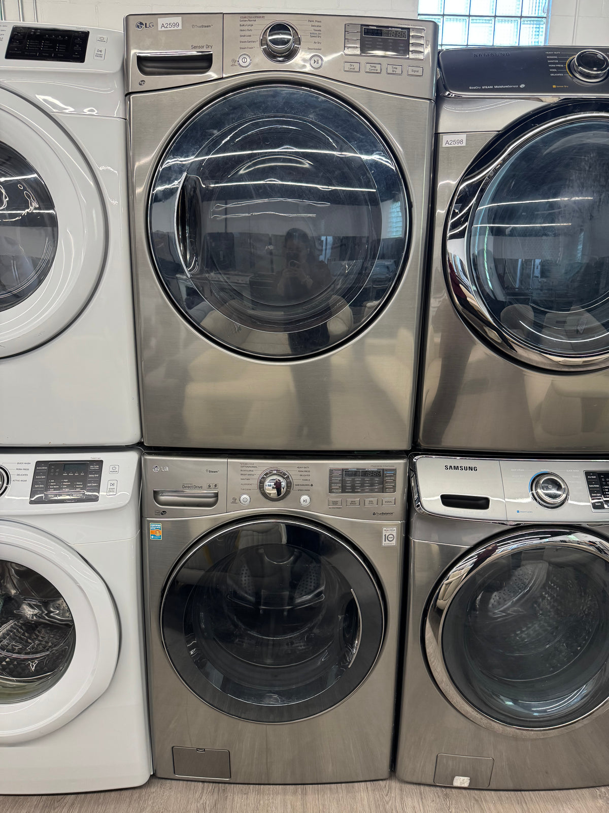 LG 27” Front Load Steam Washer & Dryer Set – WM3470HVA & DLEX3570V