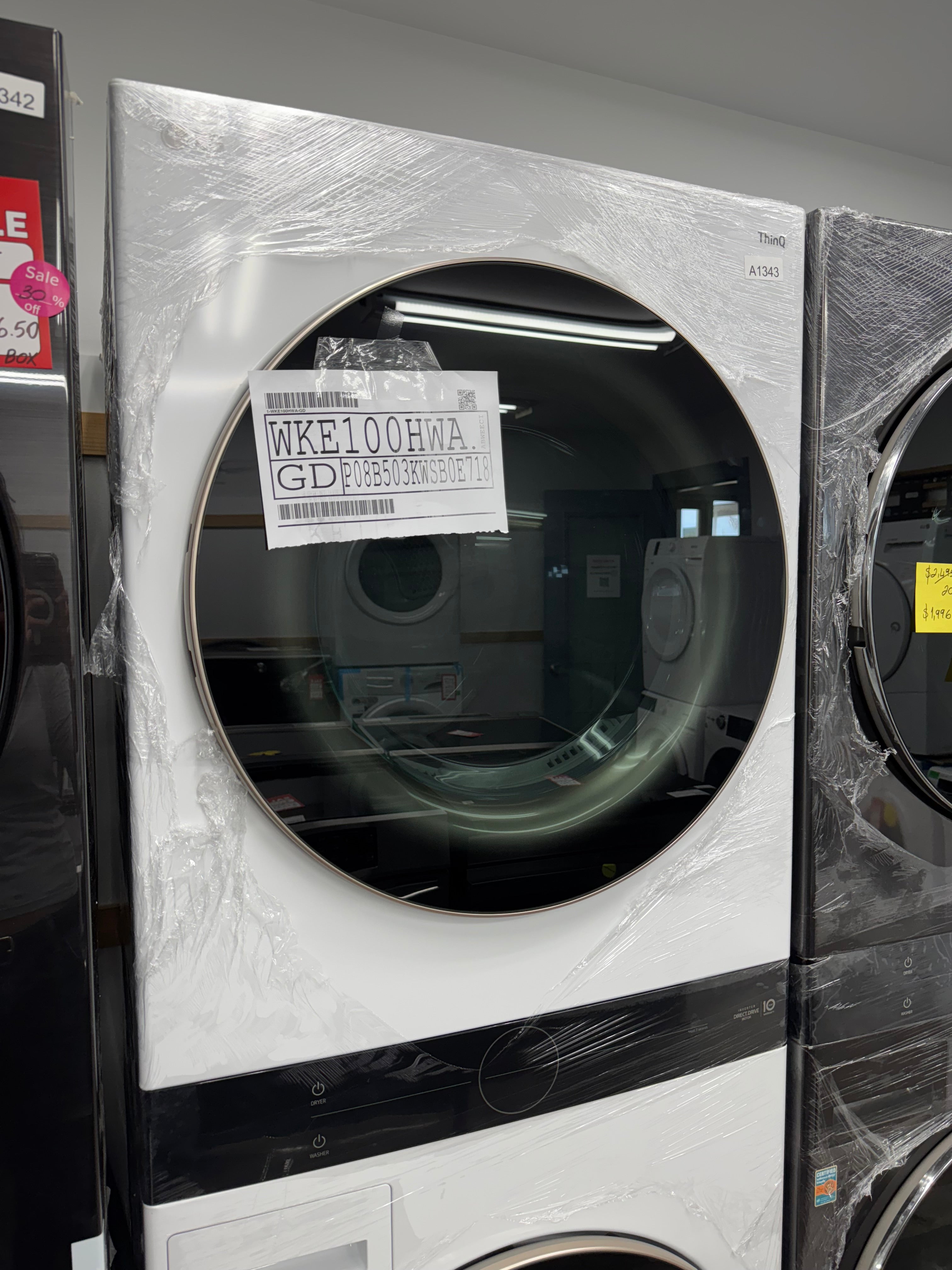 OPEN BOX - LG 27” Laundry Center - WKE100HWA - 1 YEAR LG WARRANTY
