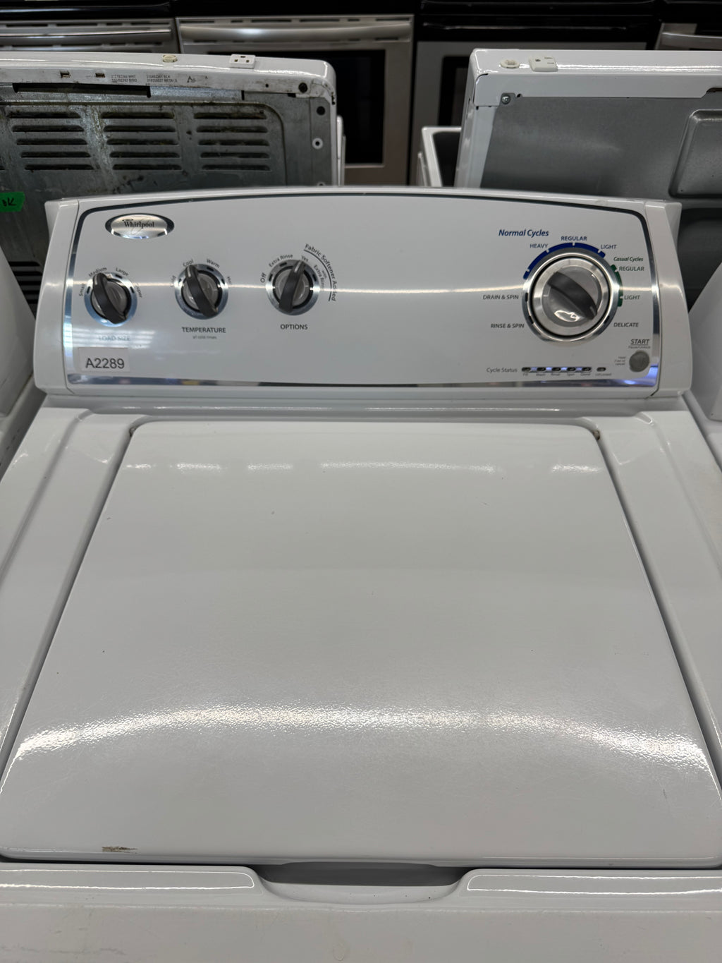 Whirlpool 27” Top Load Washer & Dryer Set (WTW4800XQ1 & YWED4700XQ0)
