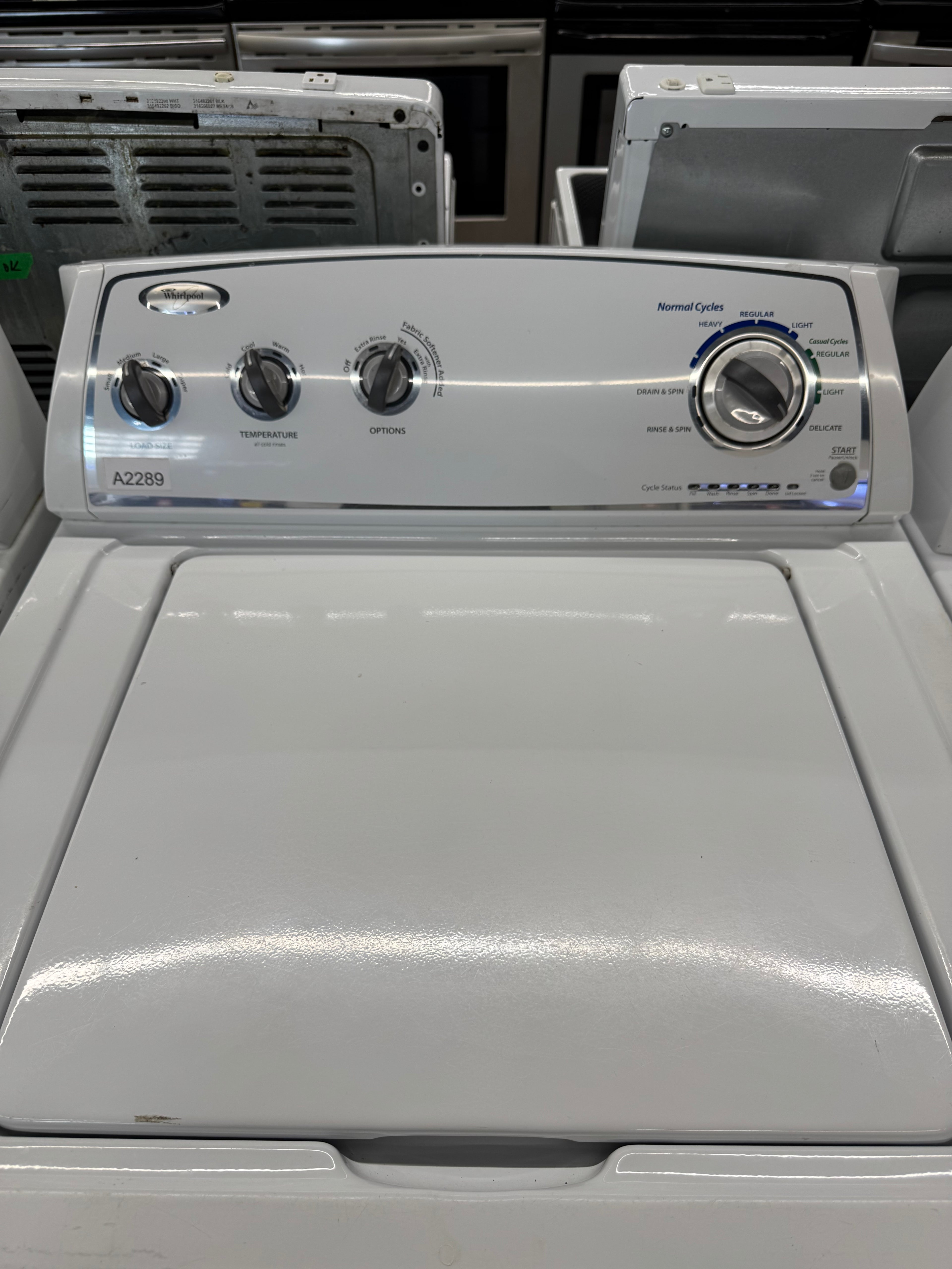 Whirlpool 27” Top Load Washer & Dryer Set (WTW4800XQ1 & YWED4700XQ0)