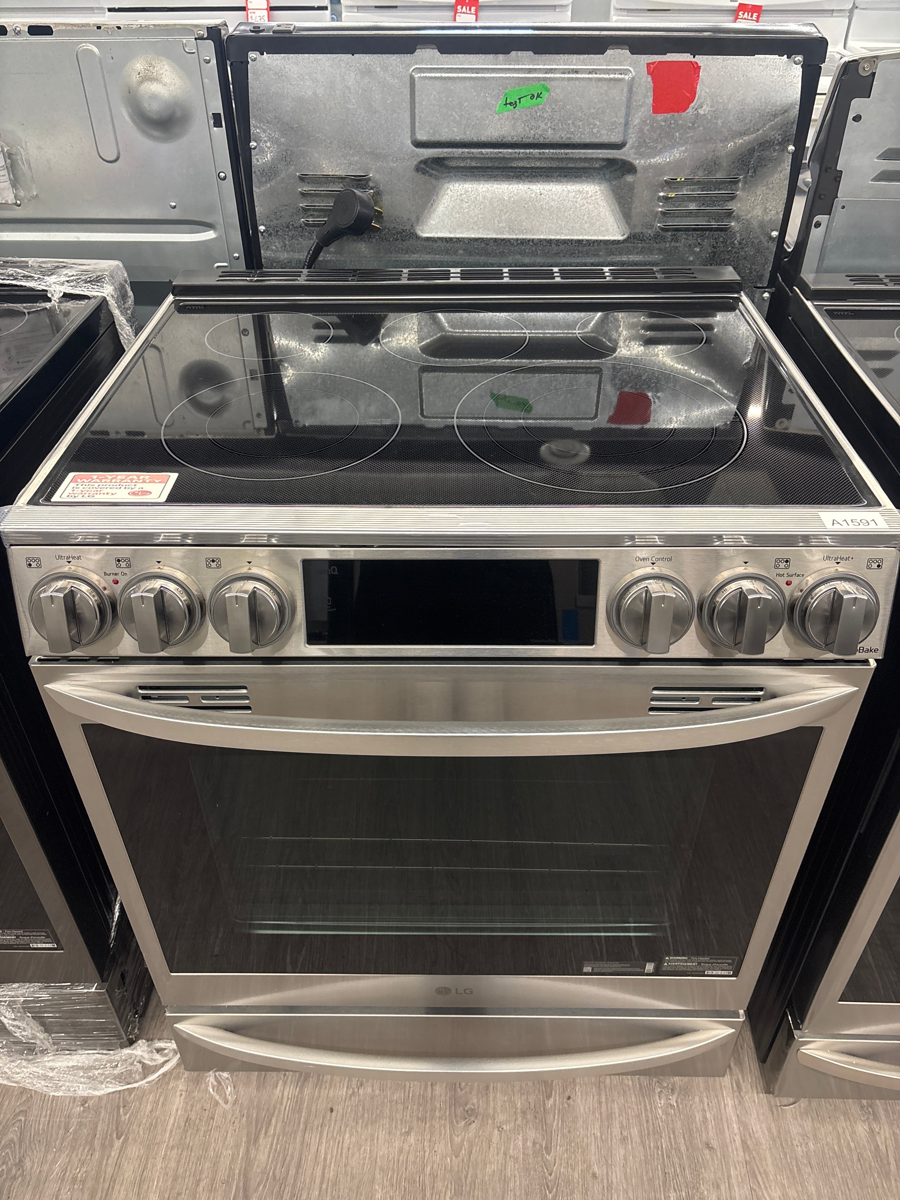 LG 30” Slide-In Glass Top Range - LSEL6337F (1 YEAR MANUFACTURER WARRANTY)