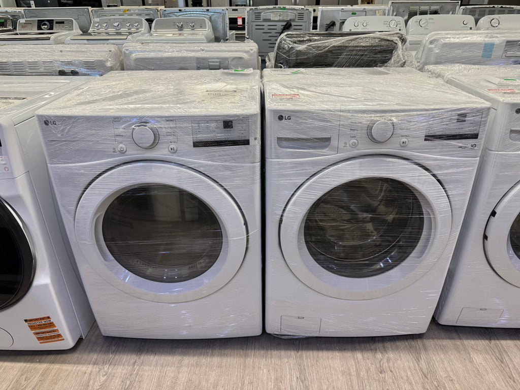 NEW - LG 27” Front Load Washer & Dryer Set (WM3400CW & DLE3400W)