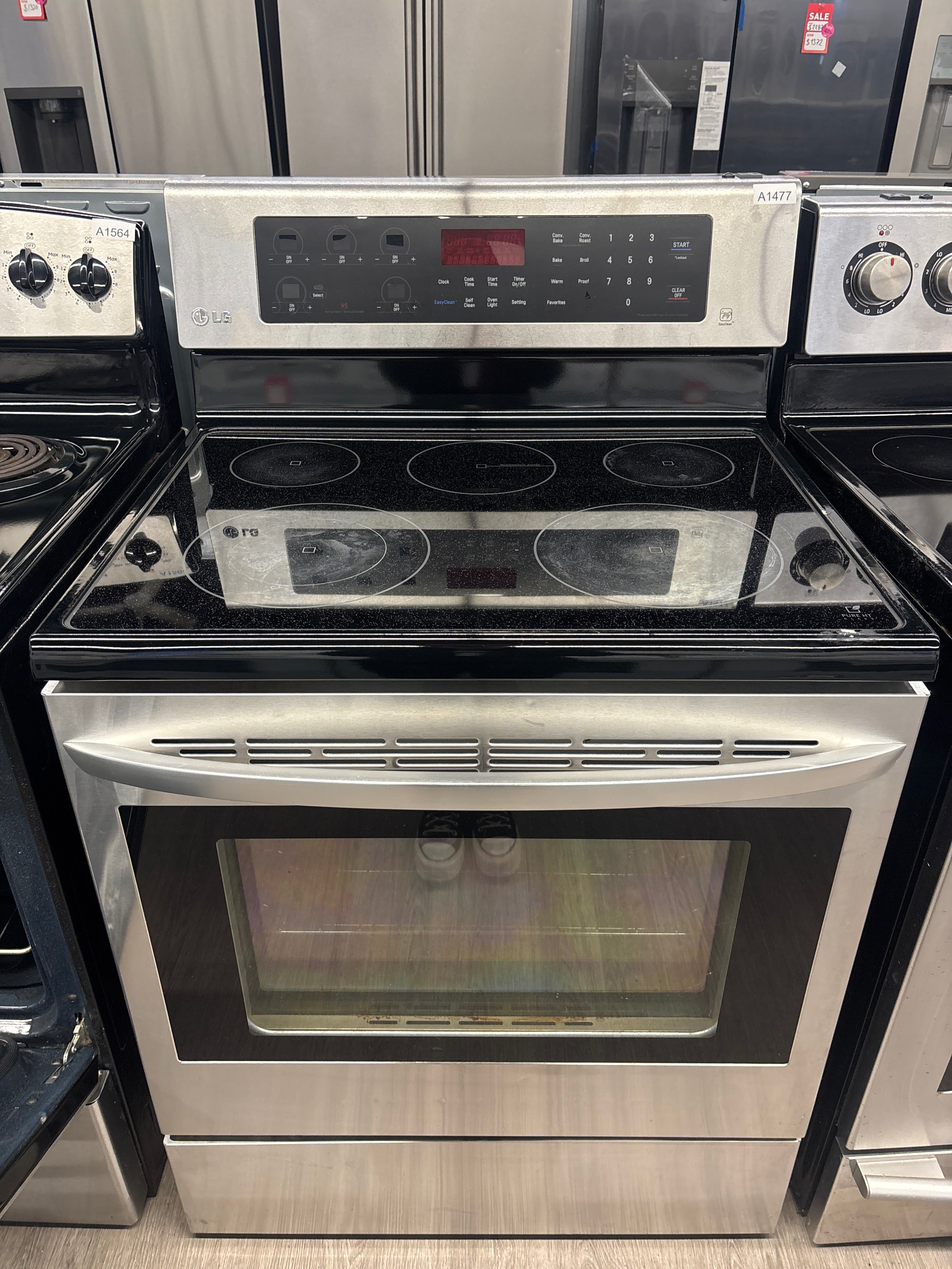 LG 30” Freestanding Glass Top Range  - LRE6383ST