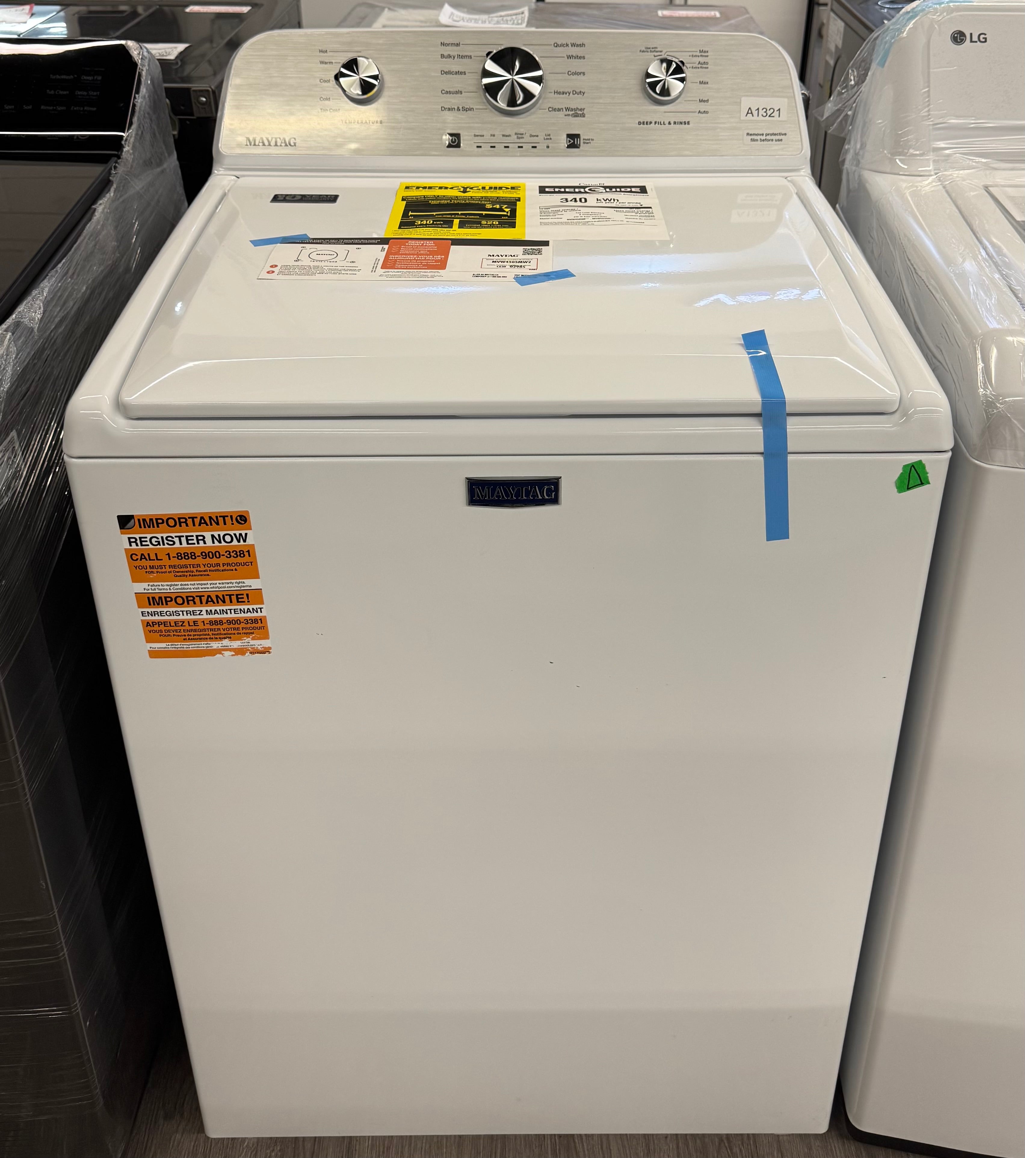 OPEN BOX - Maytag 27” Top Load Washer - MVW4505MW2