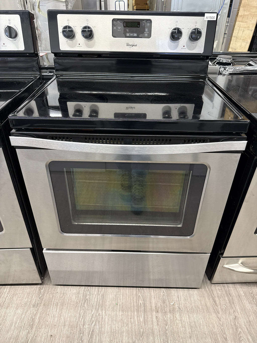 Whirlpool 30" Freestanding Glass Top Range - YWFE515S0ES1