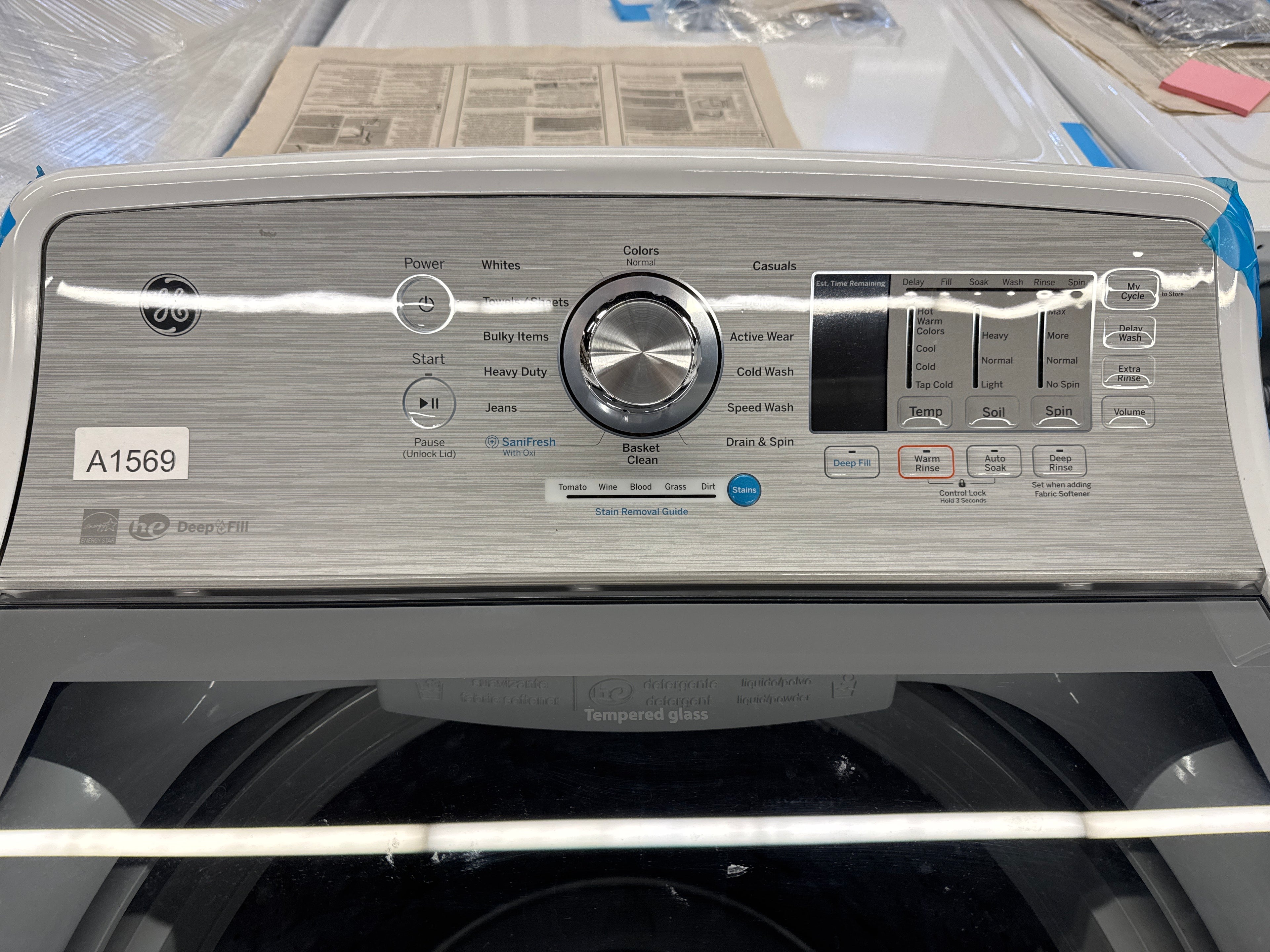 OPEN BOX - GE 27” Top Load Washer - GTW680BMR2WS