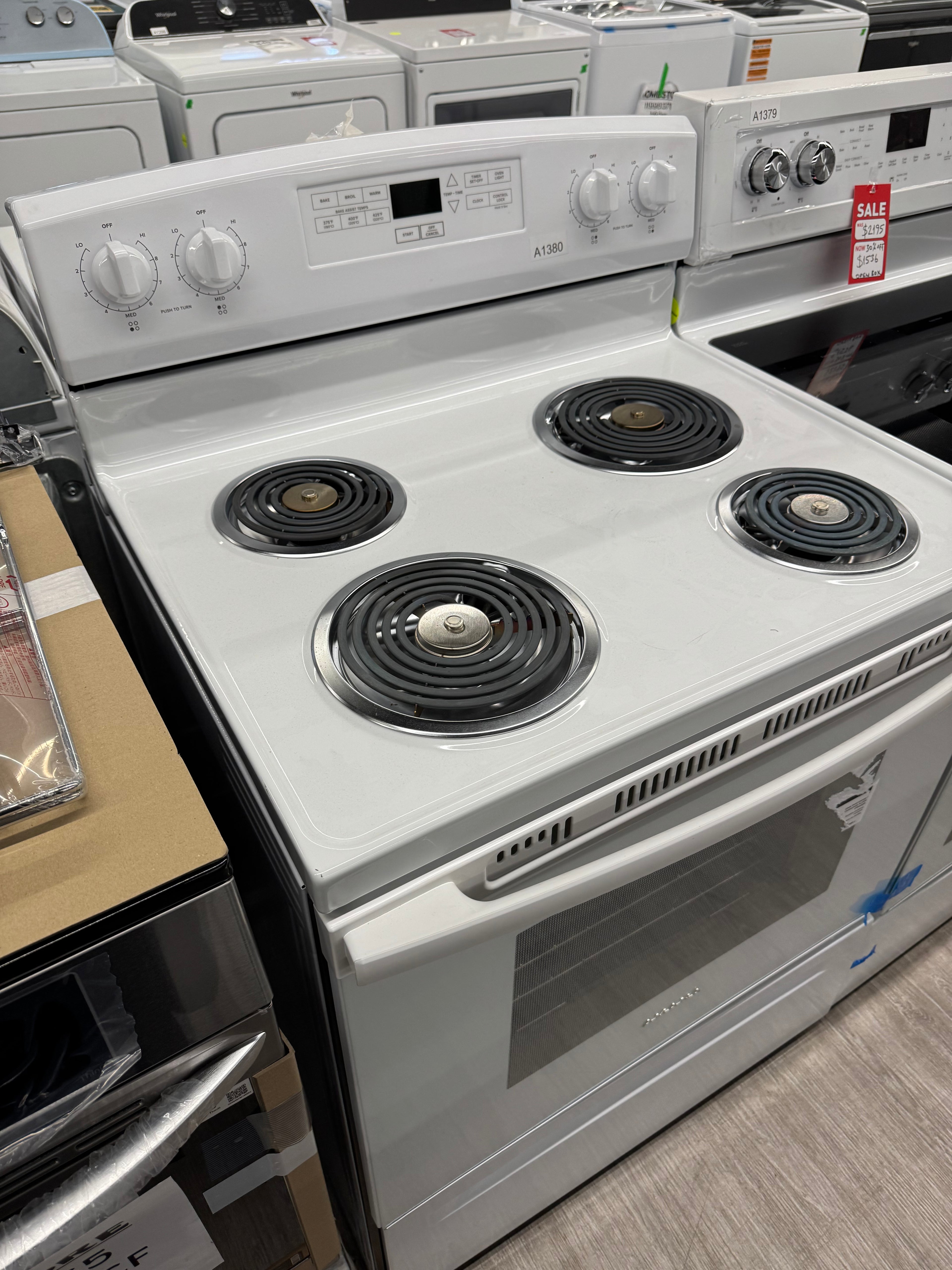 OPEN BOX - Amana 30” Freestanding Coil Top Range - YACR4303MFW9