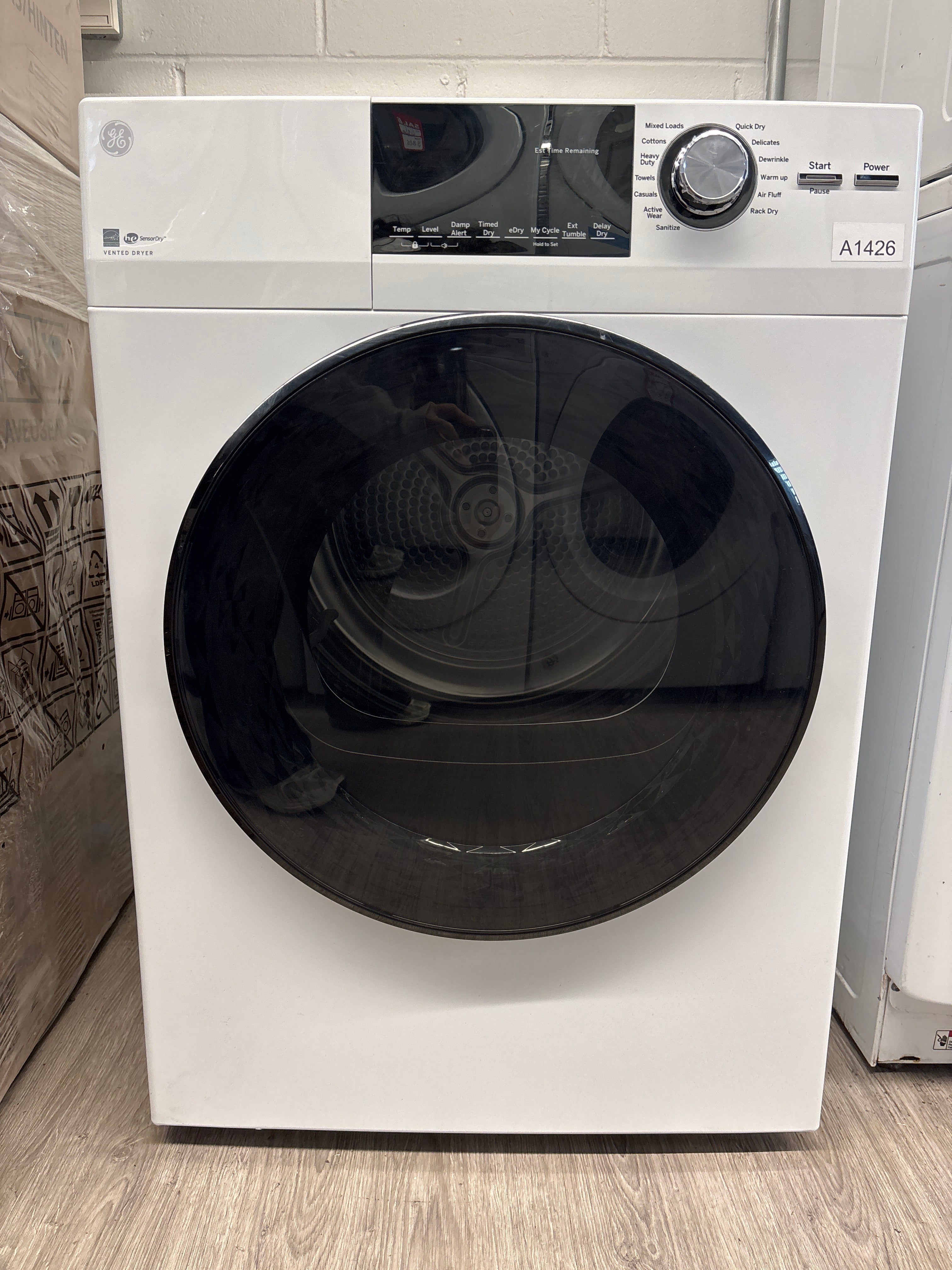 OPEN BOX - GE 24” Front Load Electric Dryer - GFD14JSIN3WW