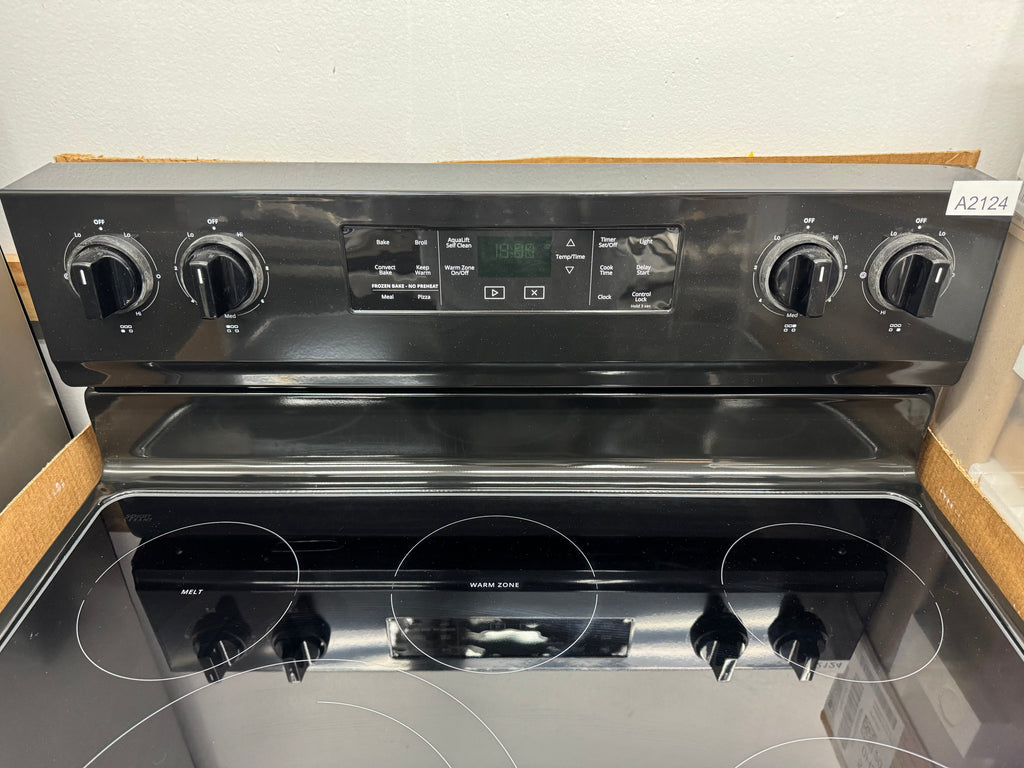 NEW - Whirlpool 30” Freestanding Glass Top Range - YWFE775H0HB