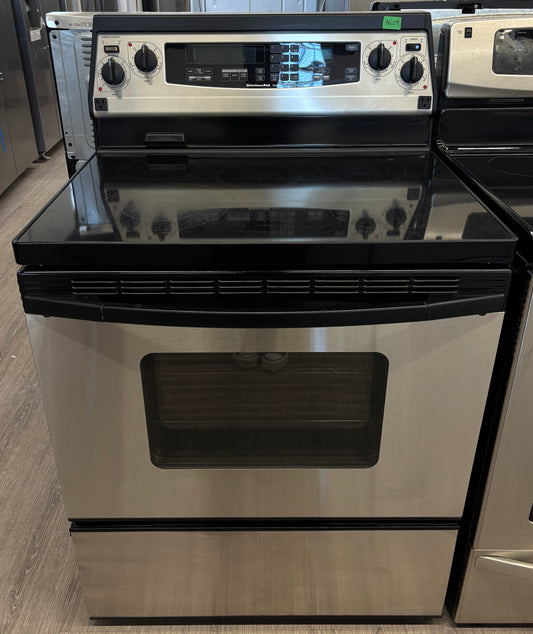 KitchenAid 30” Freestanding Glass Top Range - YKERC507HS4