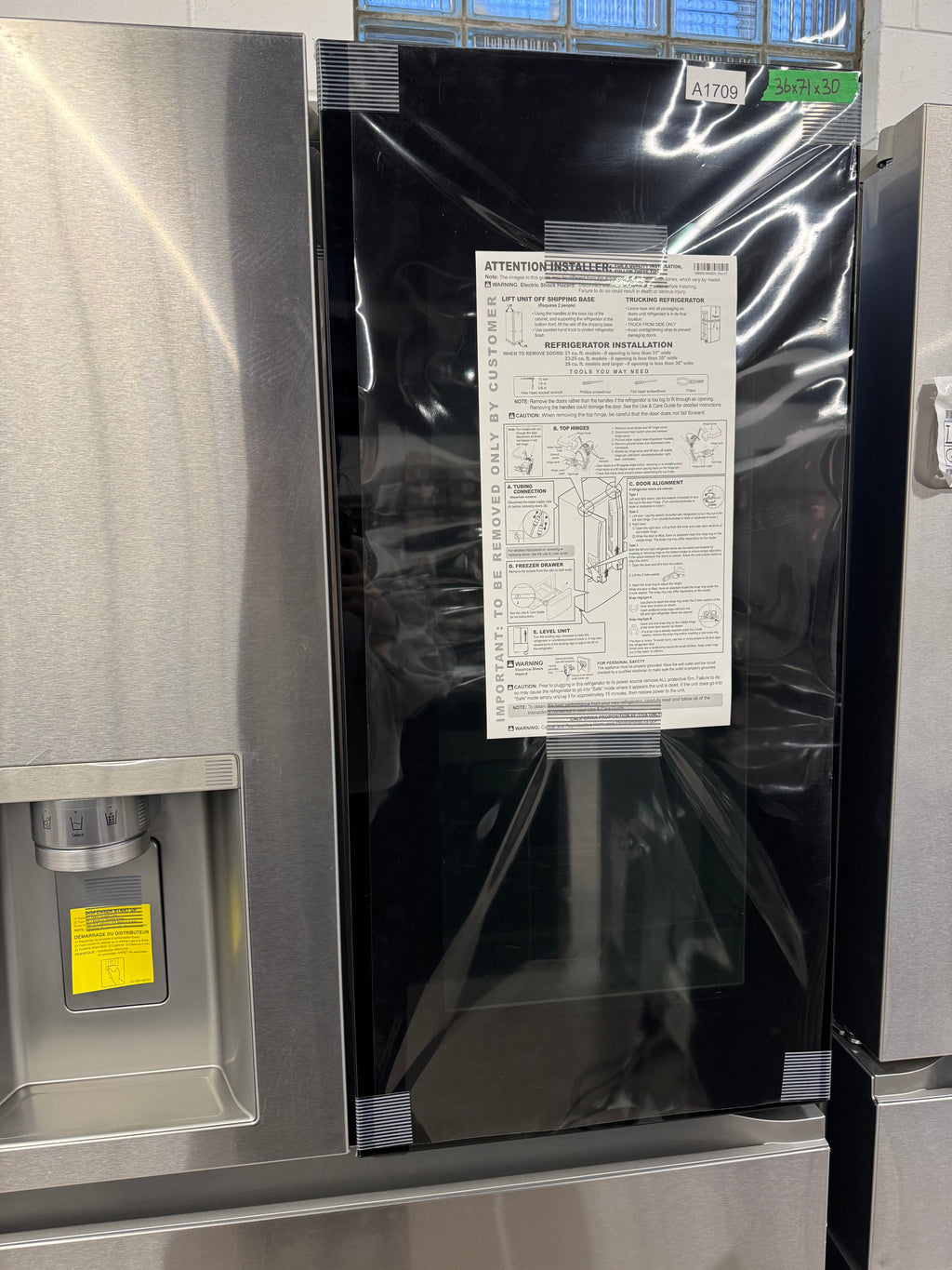 NEW - LG 36” French Door Fridge With Water Dispenser- LF29S8365S (1 YEAR MANUFACTURER WARRANTY)