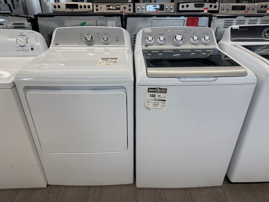 GE 27” Top Load Washer & Dryer Set (GTW495DMN1WS & GTX33EBMR0WS)