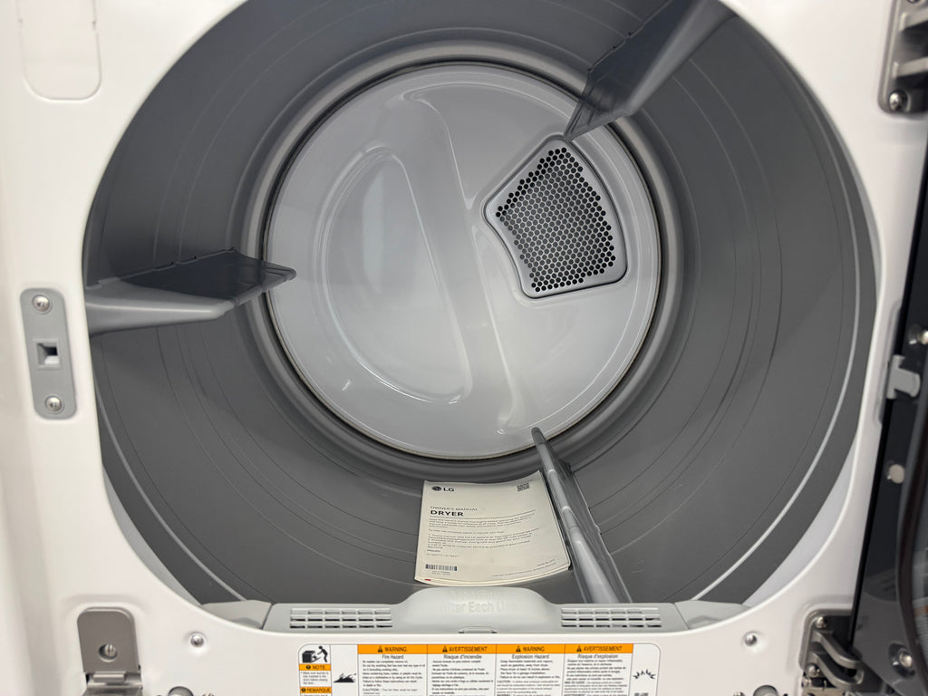 OPEN BOX - LG 27” Front Load Electric Dryer - DLE8400WE - 1 YEAR MANUFACTURER WARRANTY