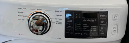 SAMSUNG 27” FRONT LOAD WASHER/DRYER SET WITH PEDESTAL