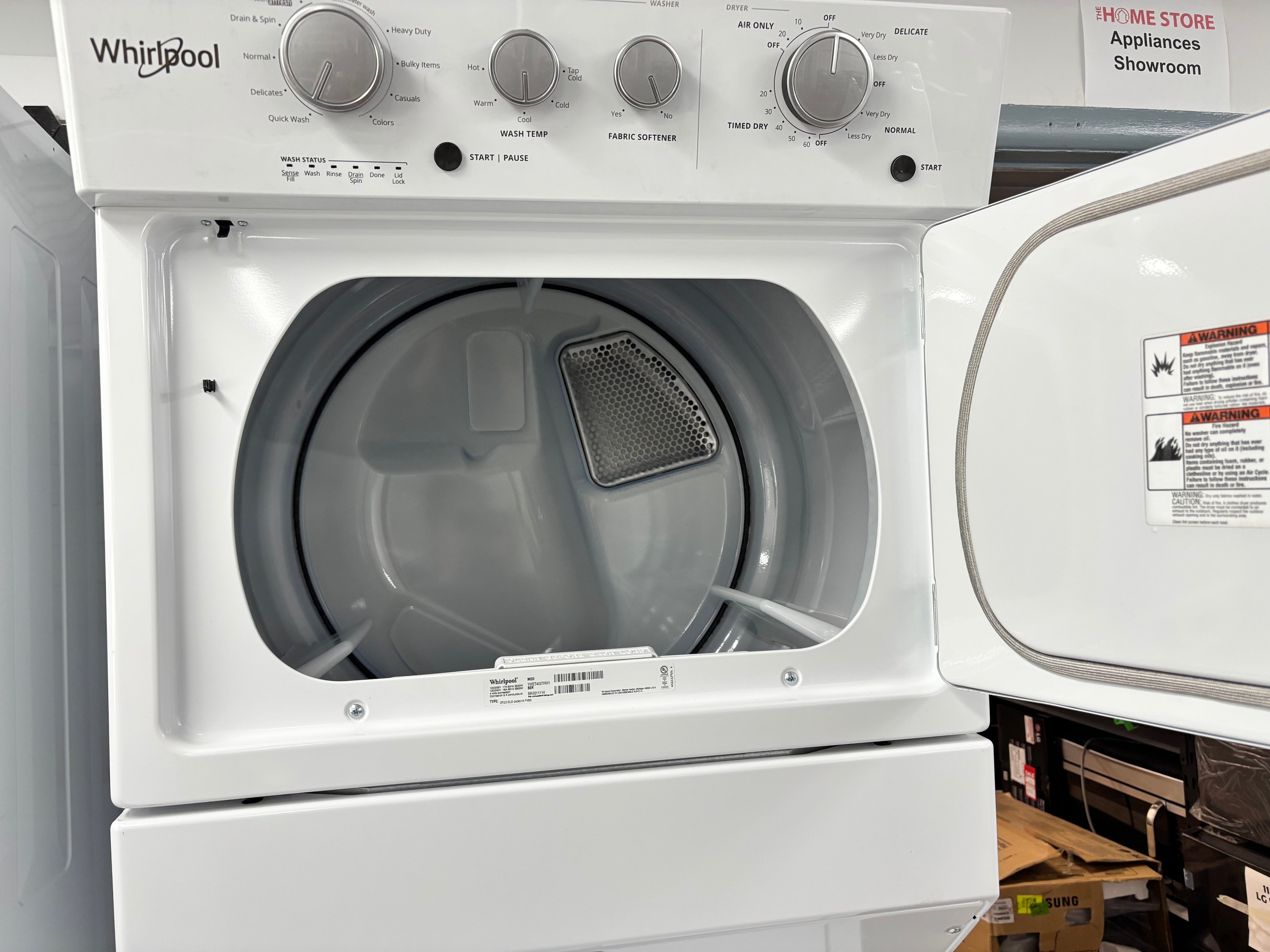 Whirlpool 27” Laundry Center - YWET4027HW1