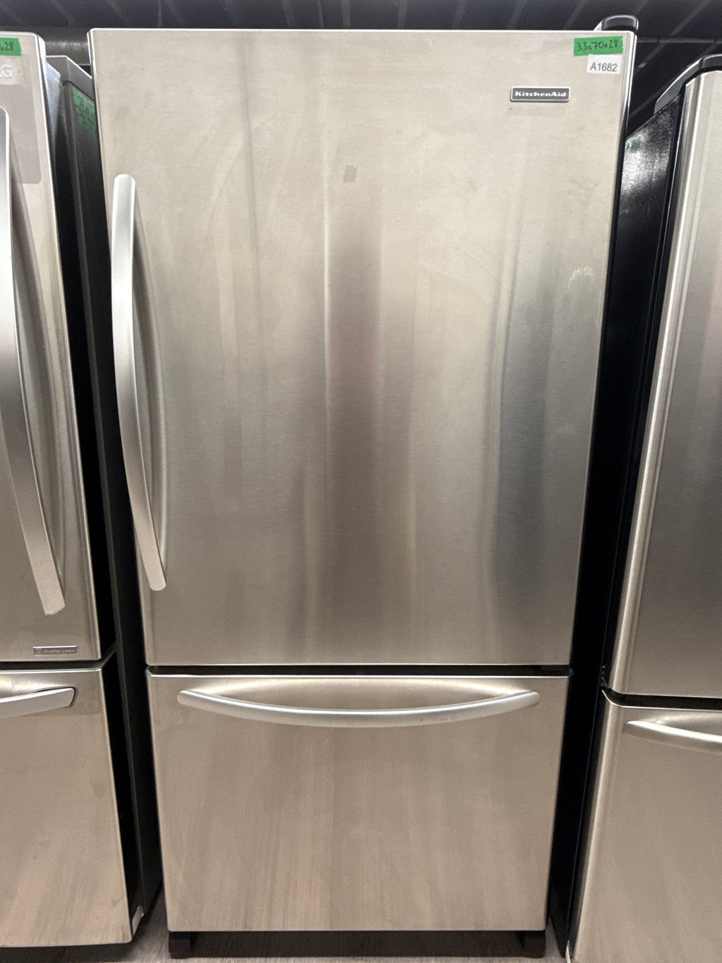 KitchenAid 33” Bottom Freezer Refrigerator - KBRS22KVSS0