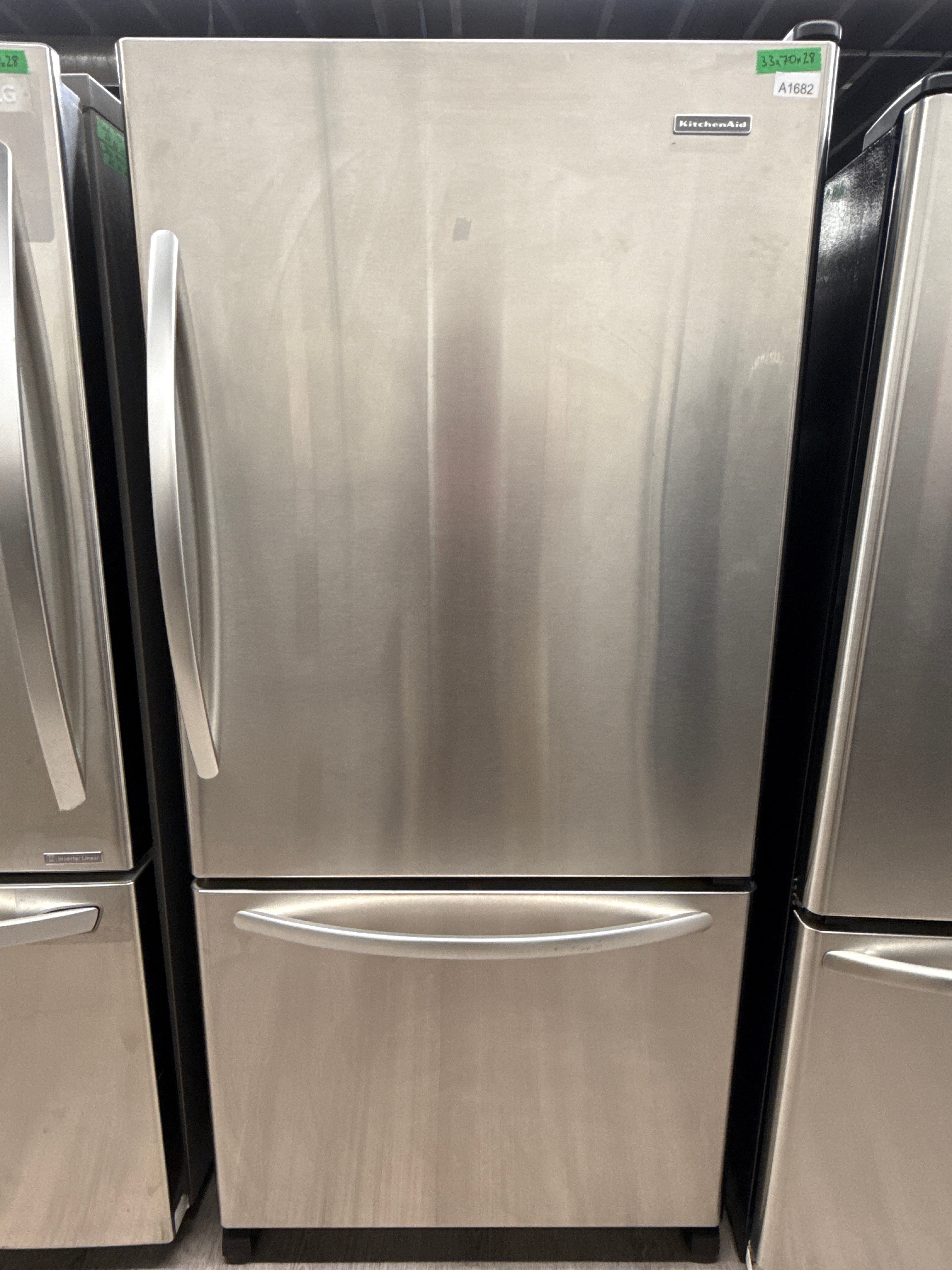 KitchenAid 33” Bottom Freezer Refrigerator - KBRS22KVSS0