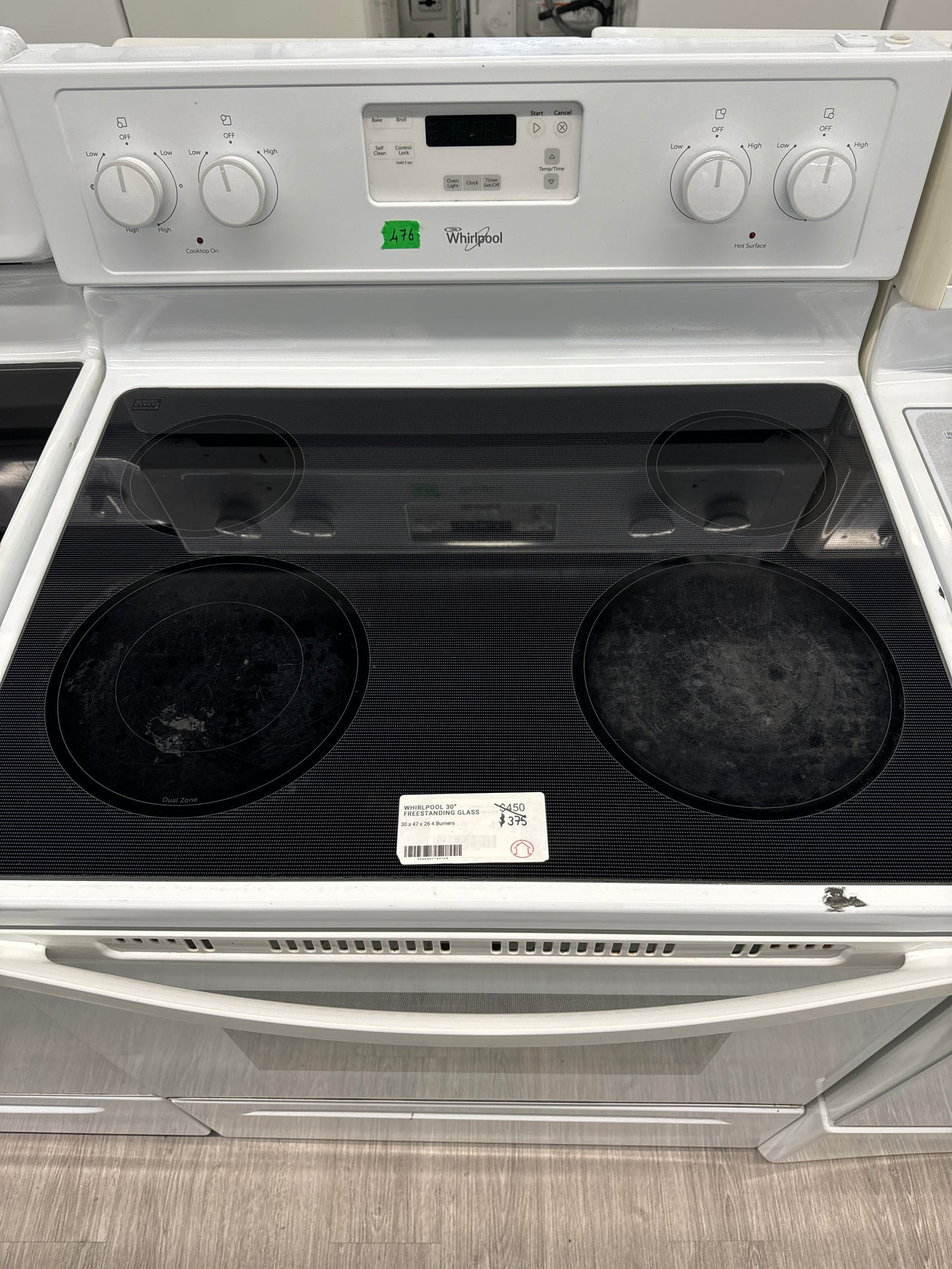 Cuisinière autoportante avec dessus de verre Whirlpool de 30 po - YWFE510S0AW0