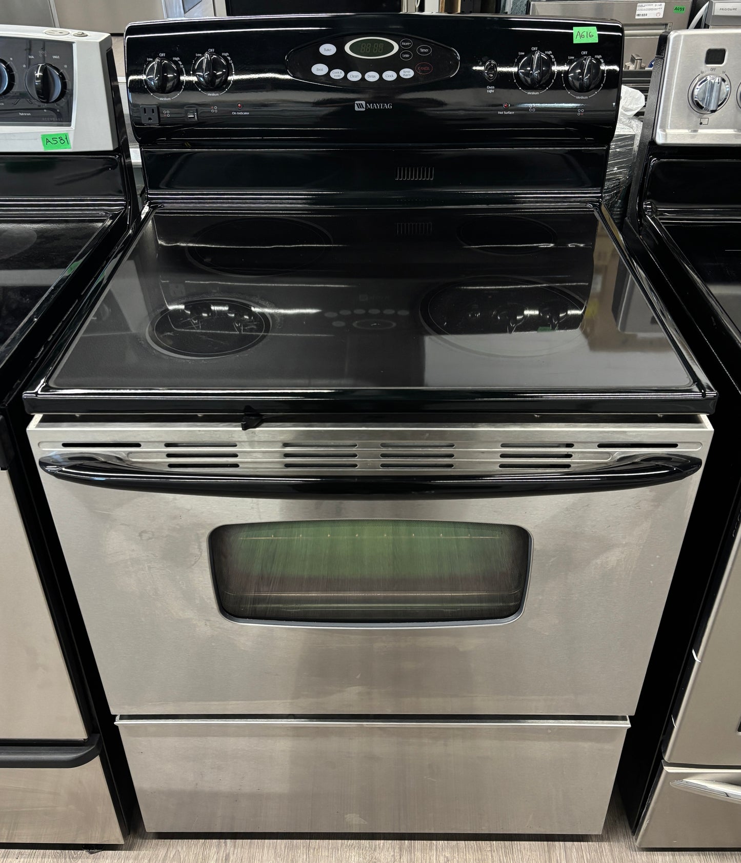 Maytag 30” Freestanding Glass Top Range - MER5751ACS