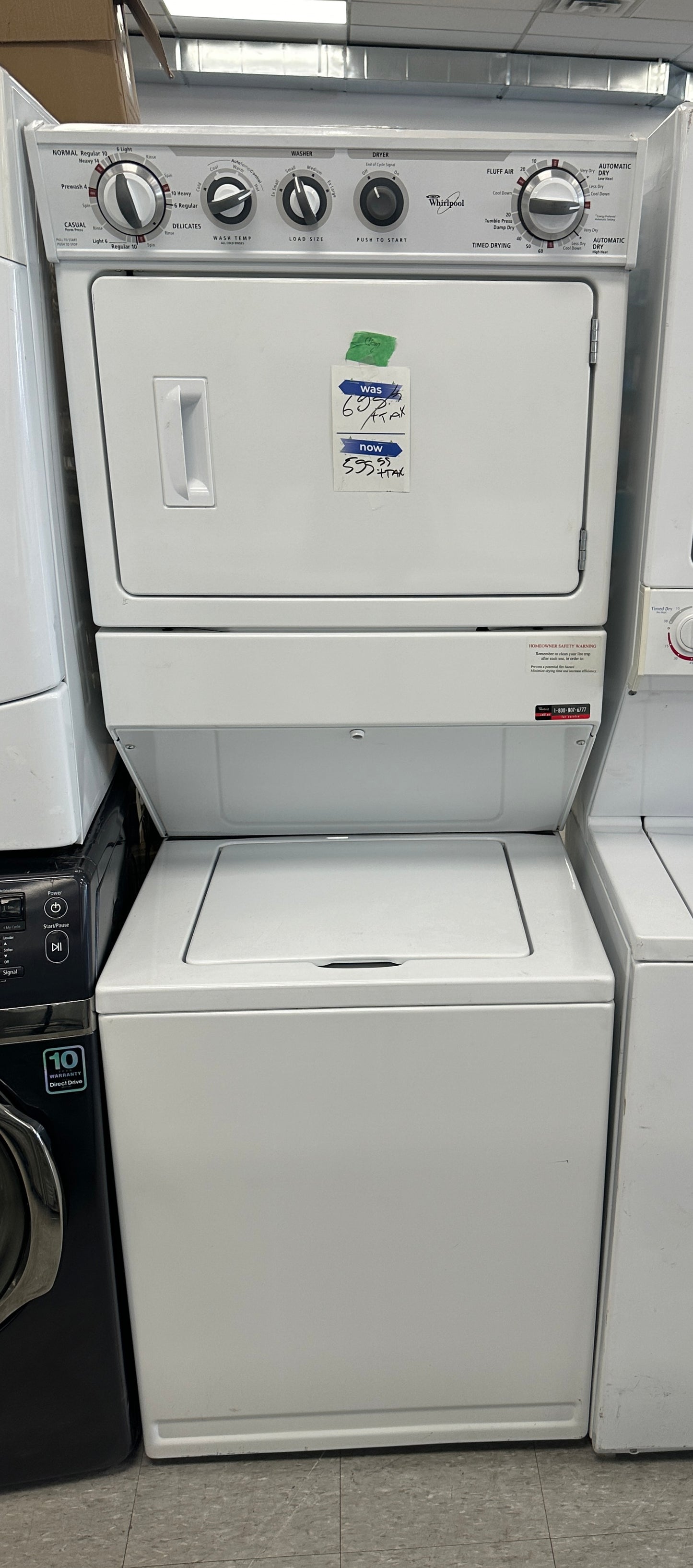 Whirlpool 27" Washer/Dryer Laundry Unit- YWET3300SQ0