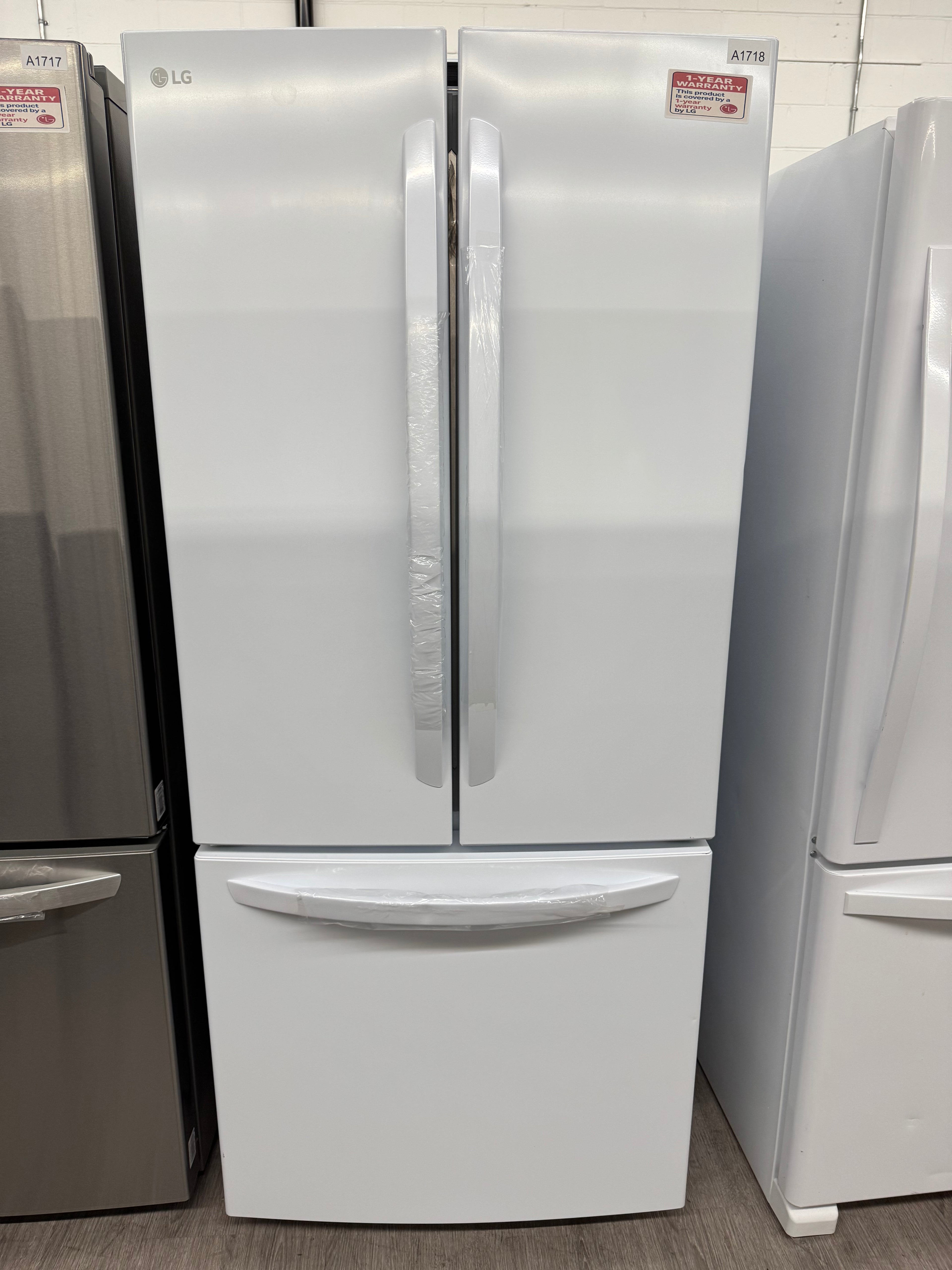 NEW - LG 30” French Door Refrigerator - LRFNS2200W (1 YEAR MANUFACTURER WARRANTY)