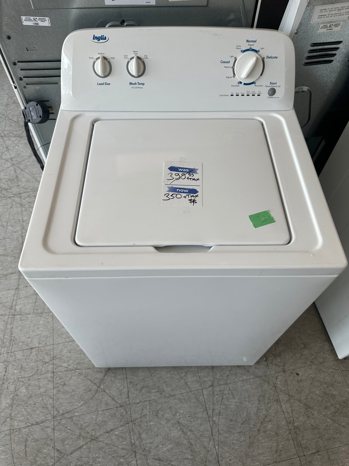 Inglis 27" Top Load Washer- ITW4600YQ0