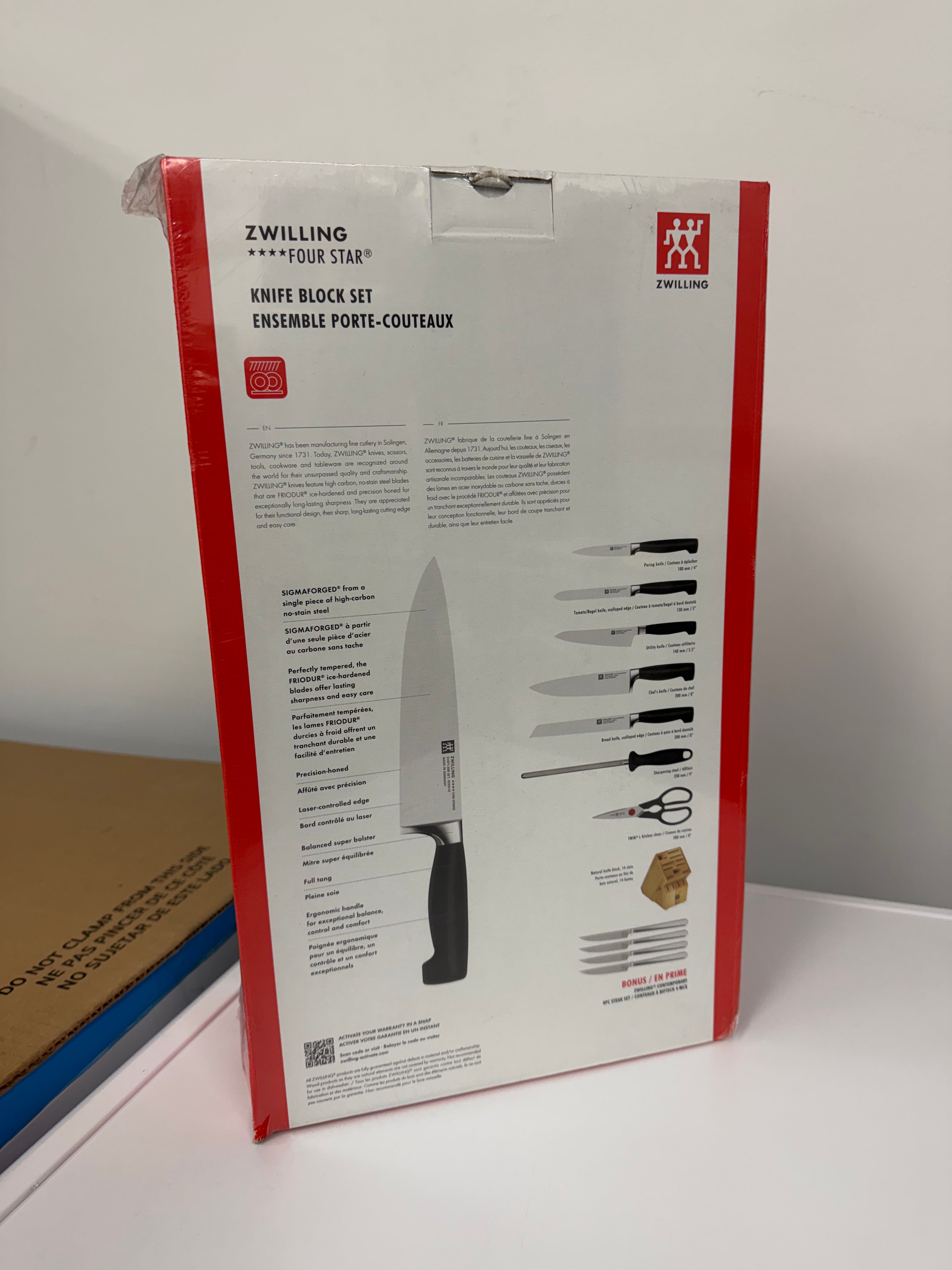 ZWILLING FOUR STAR 8 Piece, Knife Block Set with Four Pc Bonus Steak, nature